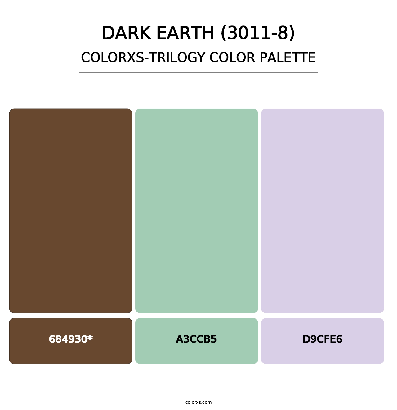 Dark Earth (3011-8) - Colorxs Trilogy Palette