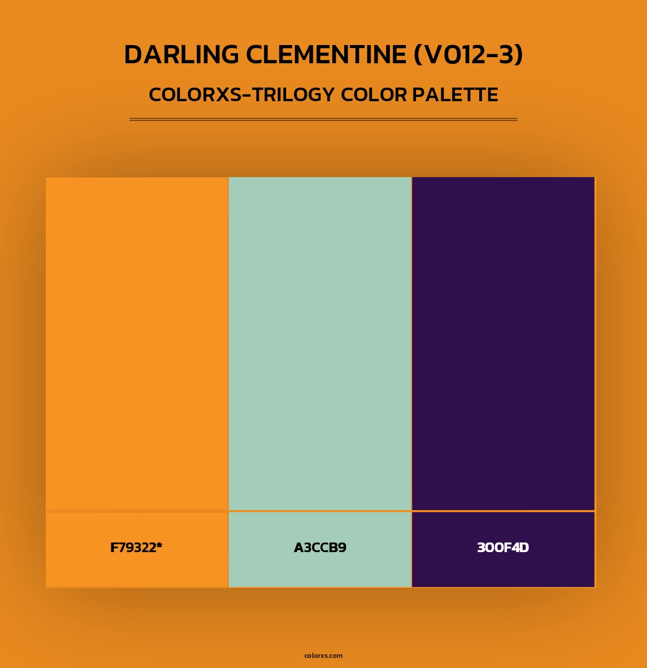 Darling Clementine (V012-3) - Colorxs Trilogy Palette