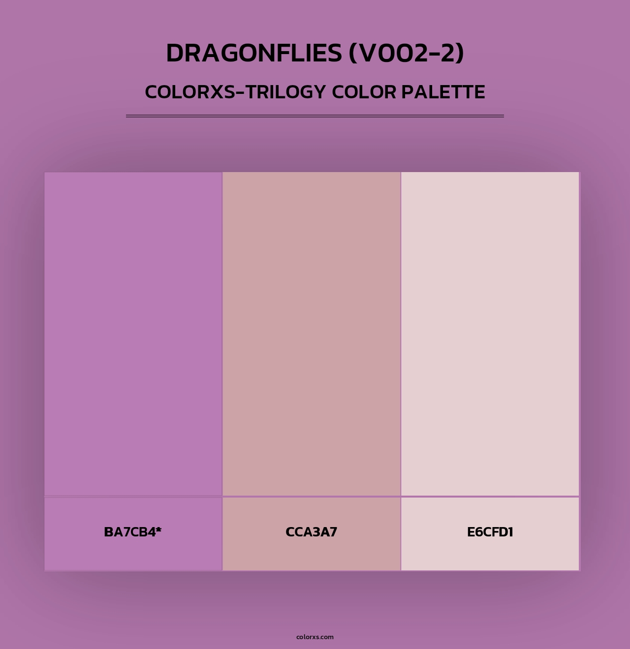 Dragonflies (V002-2) - Colorxs Trilogy Palette