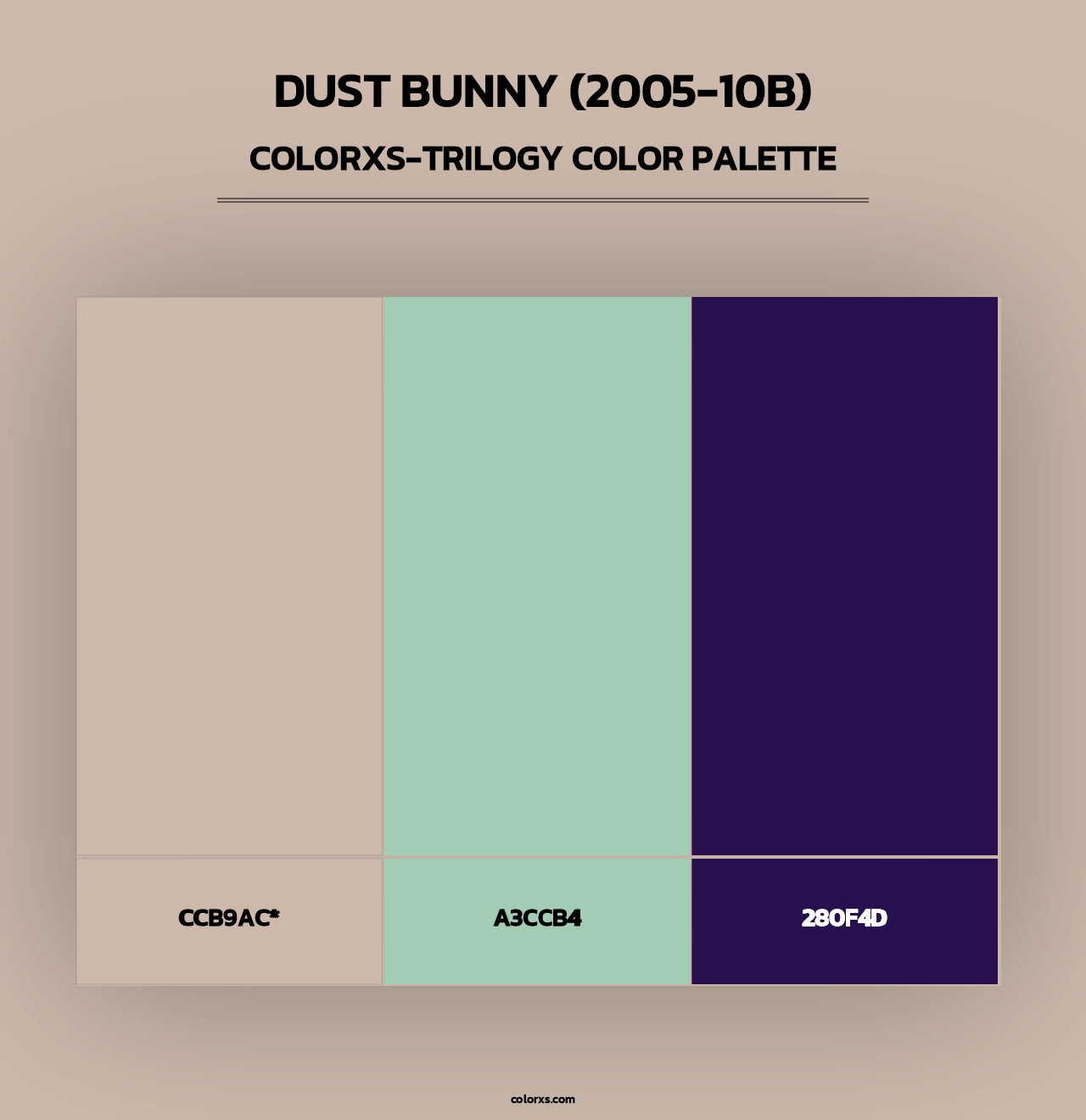 Dust Bunny (2005-10B) - Colorxs Trilogy Palette