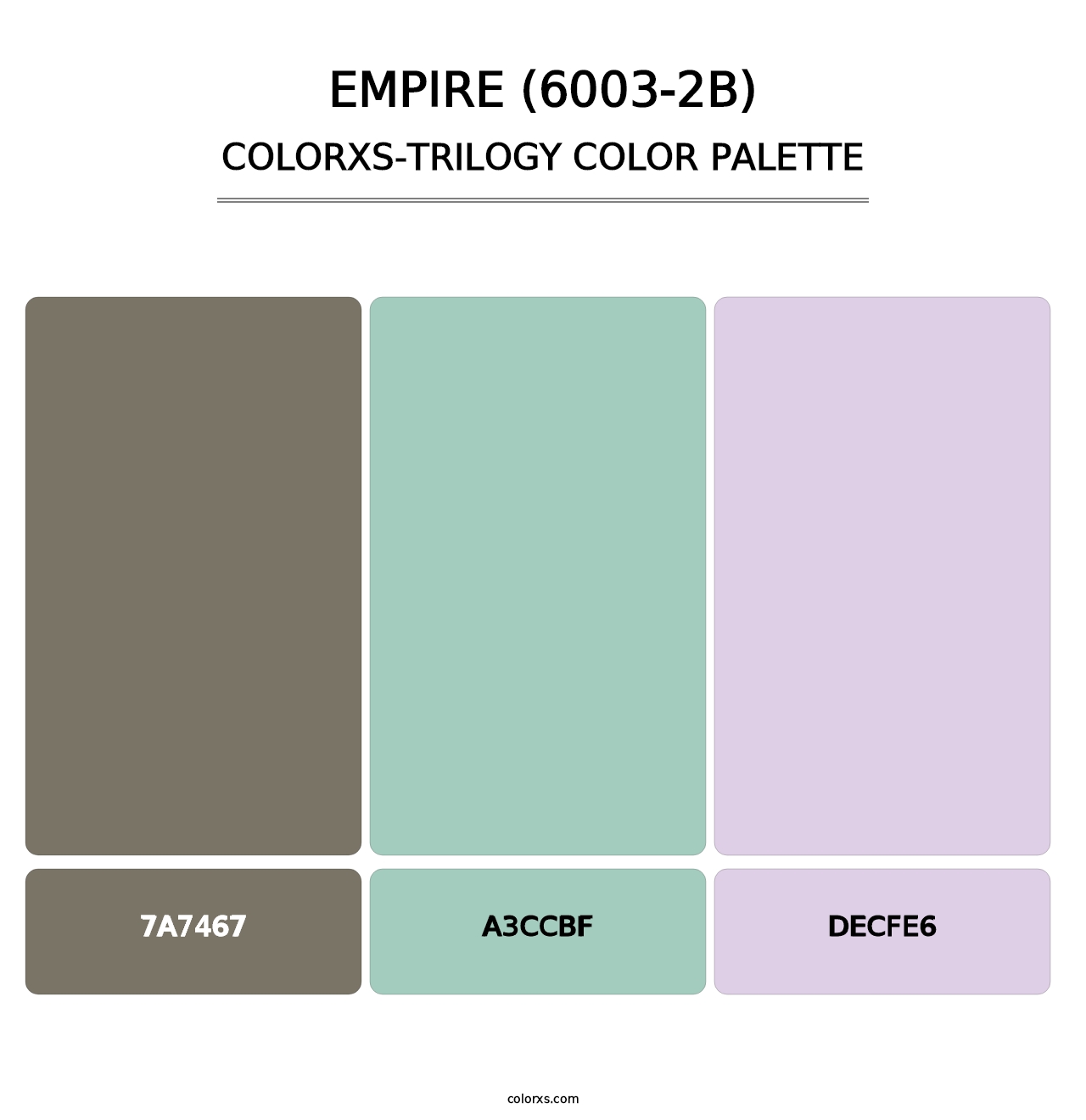 Empire (6003-2B) - Colorxs Trilogy Palette