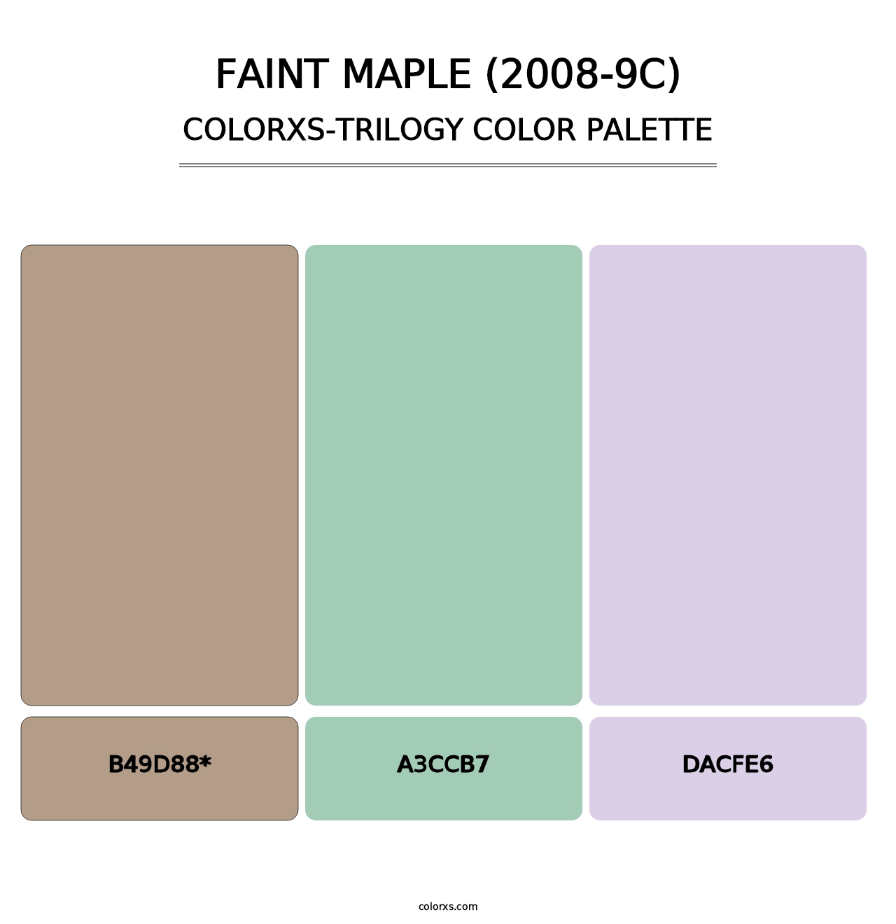 Faint Maple (2008-9C) - Colorxs Trilogy Palette