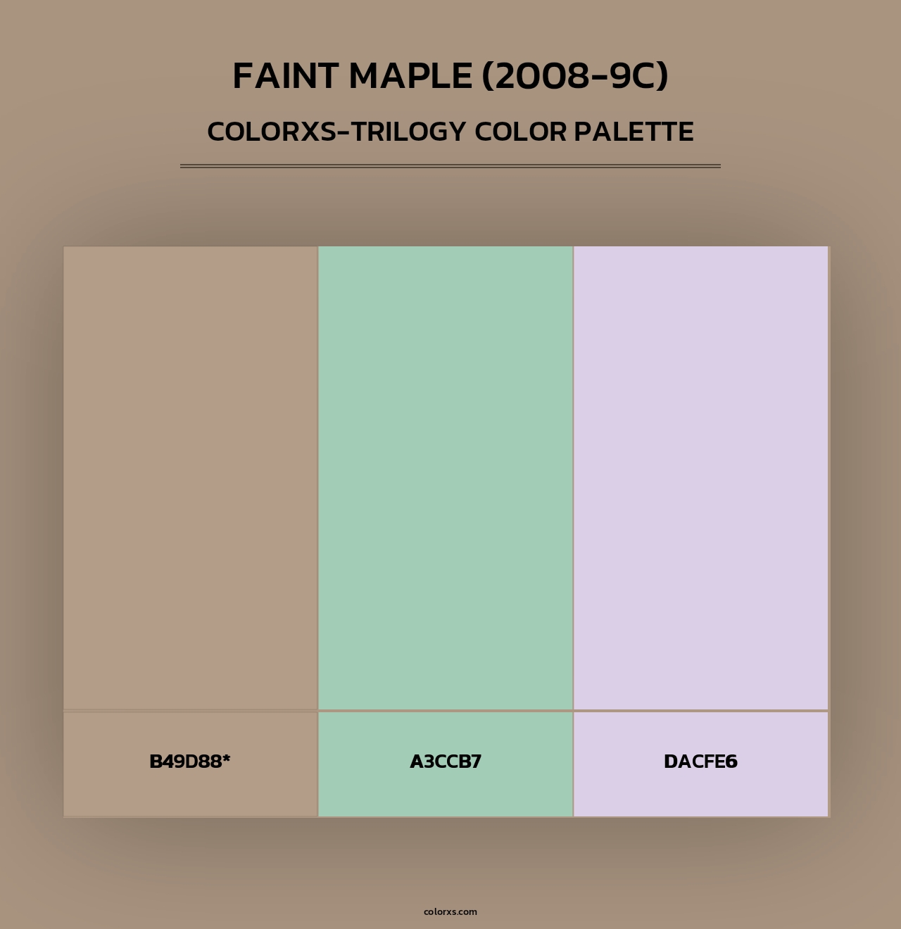 Faint Maple (2008-9C) - Colorxs Trilogy Palette