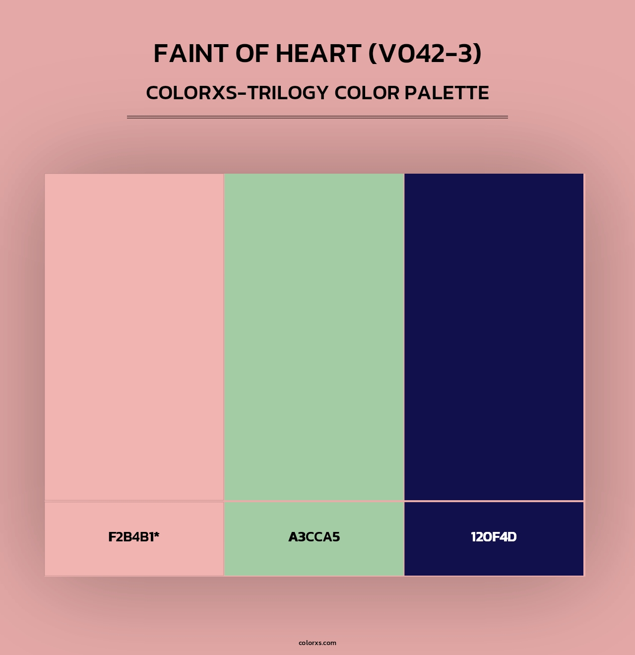 Faint of Heart (V042-3) - Colorxs Trilogy Palette