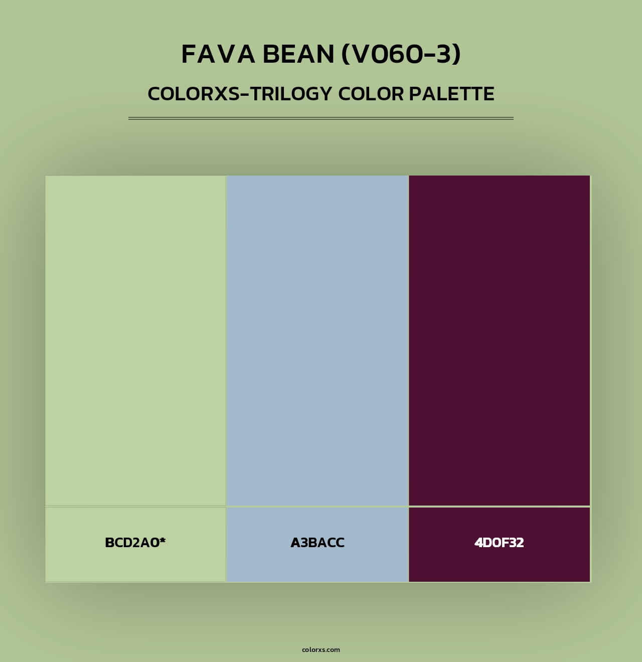 Fava Bean (V060-3) - Colorxs Trilogy Palette