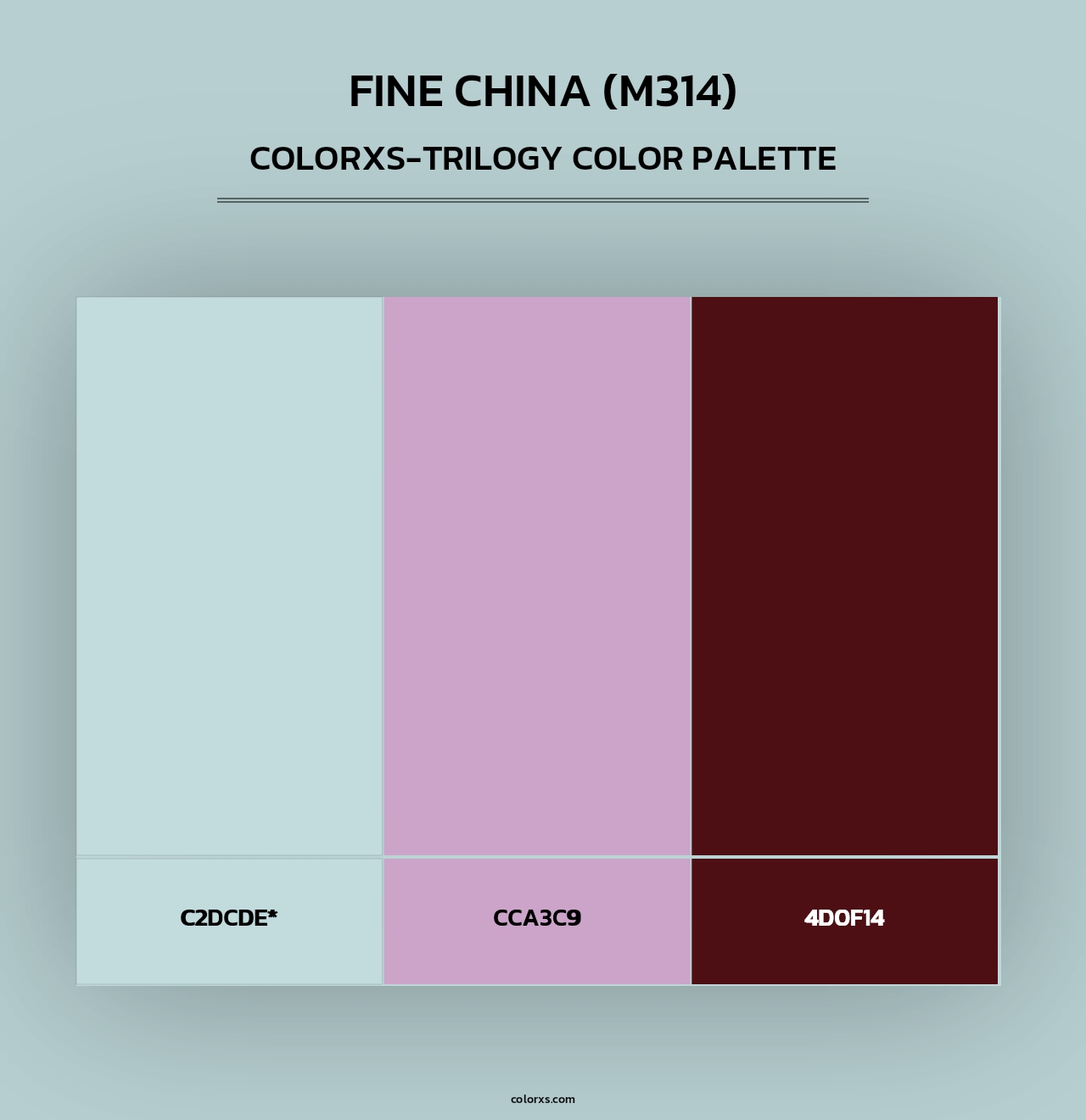 Fine China (M314) - Colorxs Trilogy Palette