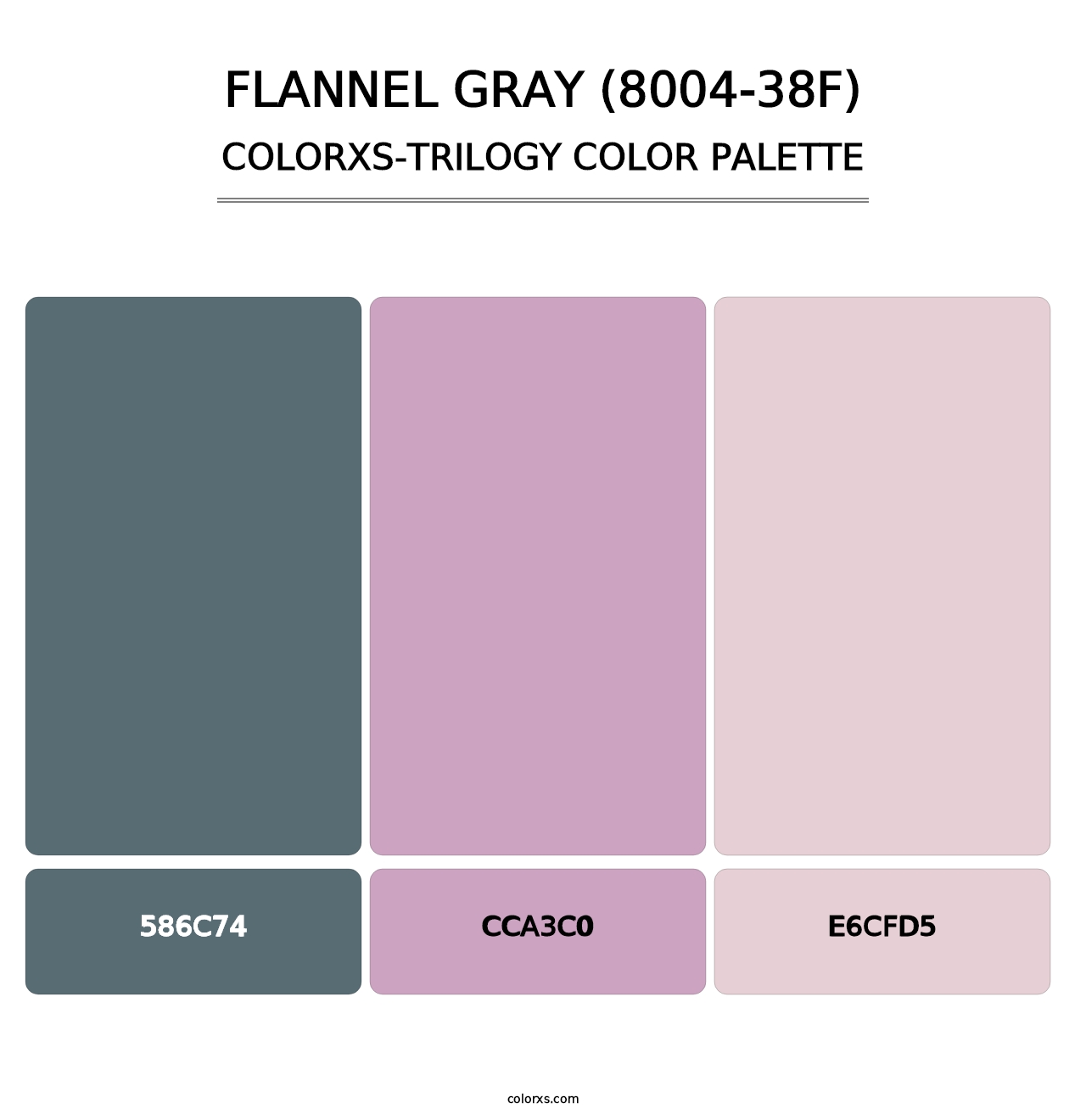 Flannel Gray (8004-38F) - Colorxs Trilogy Palette