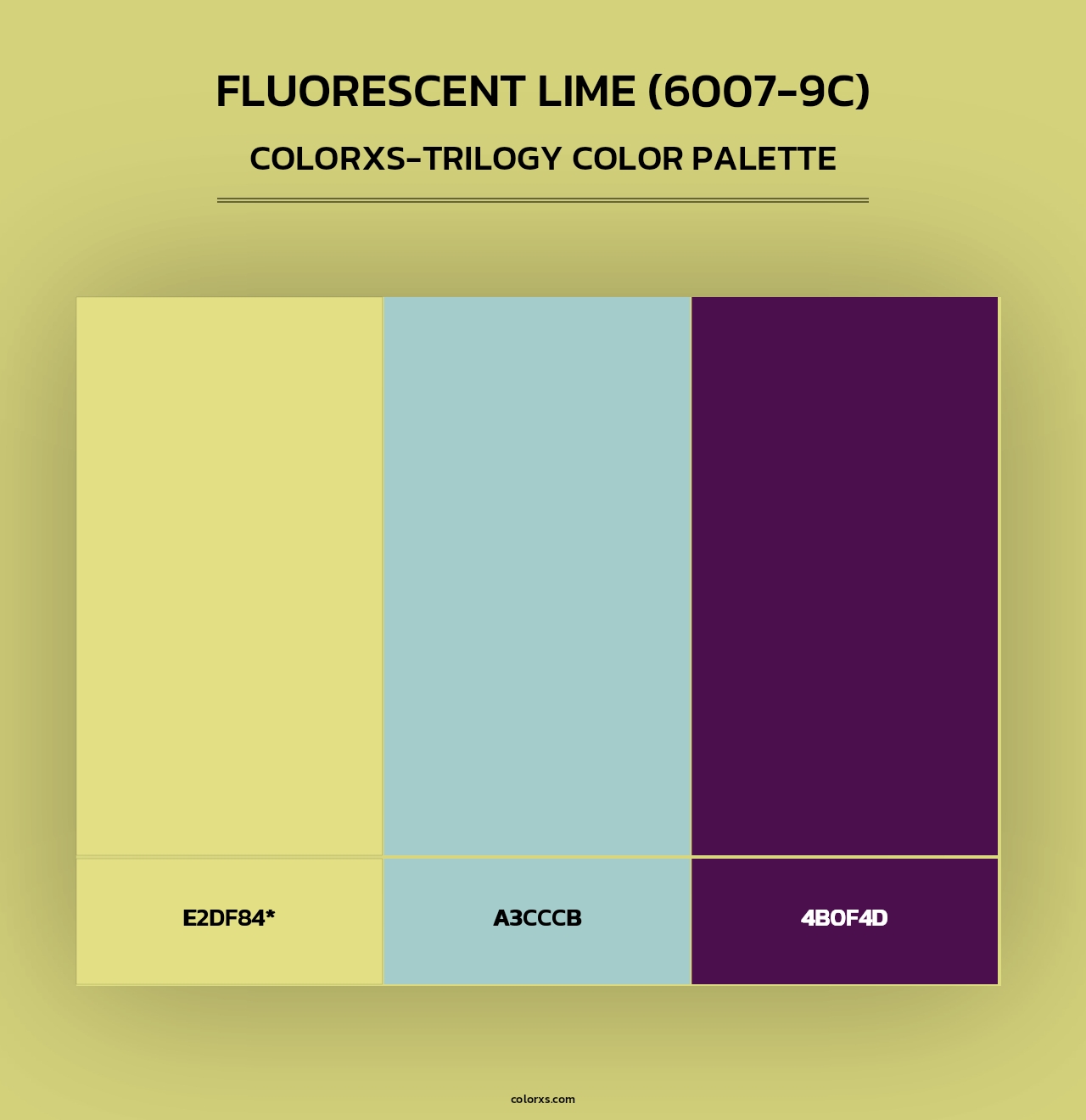 Fluorescent Lime (6007-9C) - Colorxs Trilogy Palette