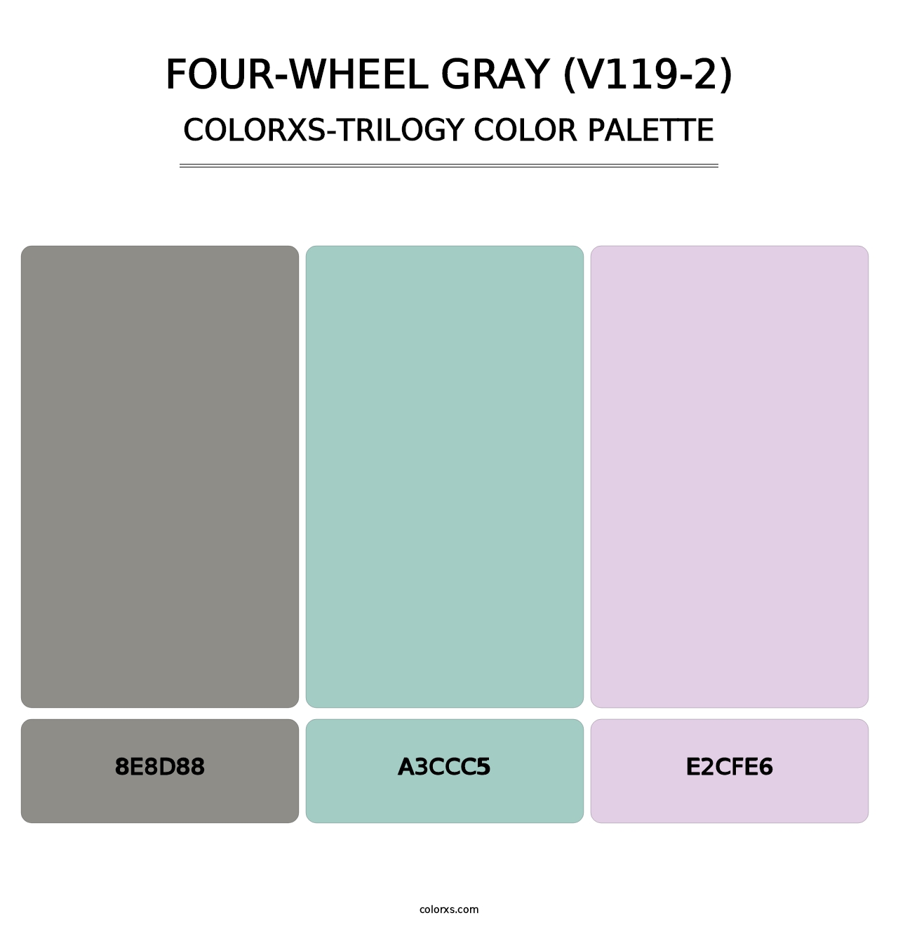 Four-Wheel Gray (V119-2) - Colorxs Trilogy Palette