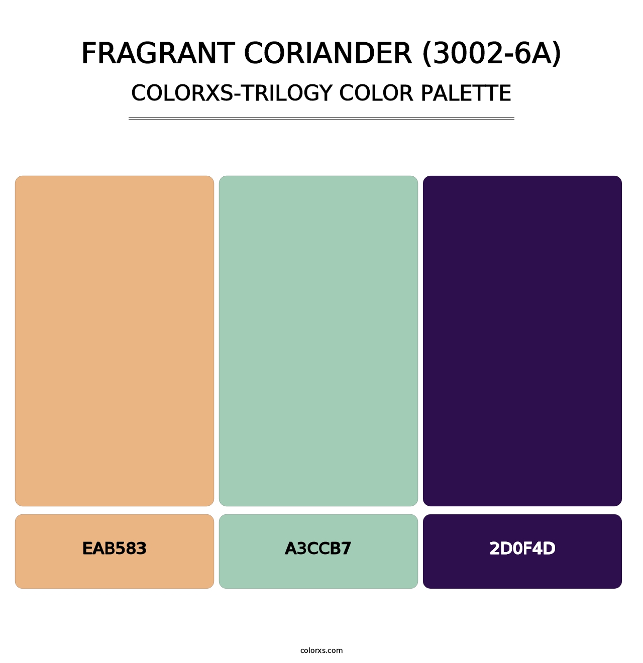 Fragrant Coriander (3002-6A) - Colorxs Trilogy Palette