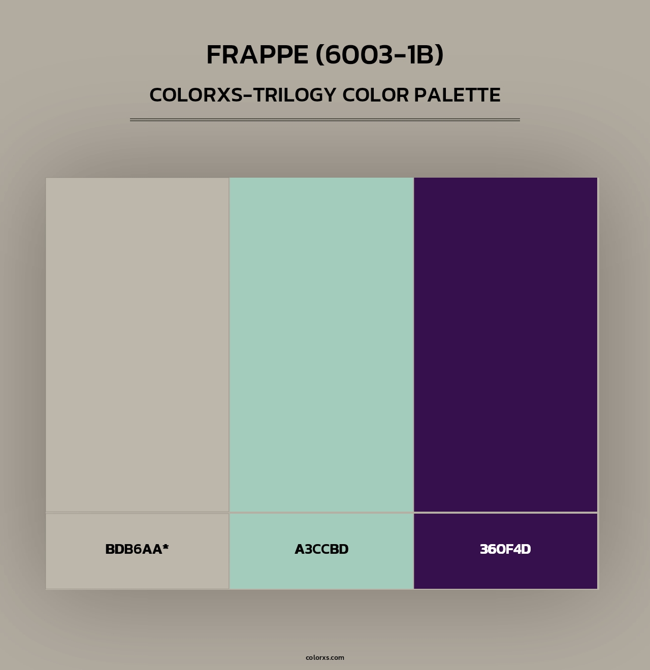 Frappe (6003-1B) - Colorxs Trilogy Palette