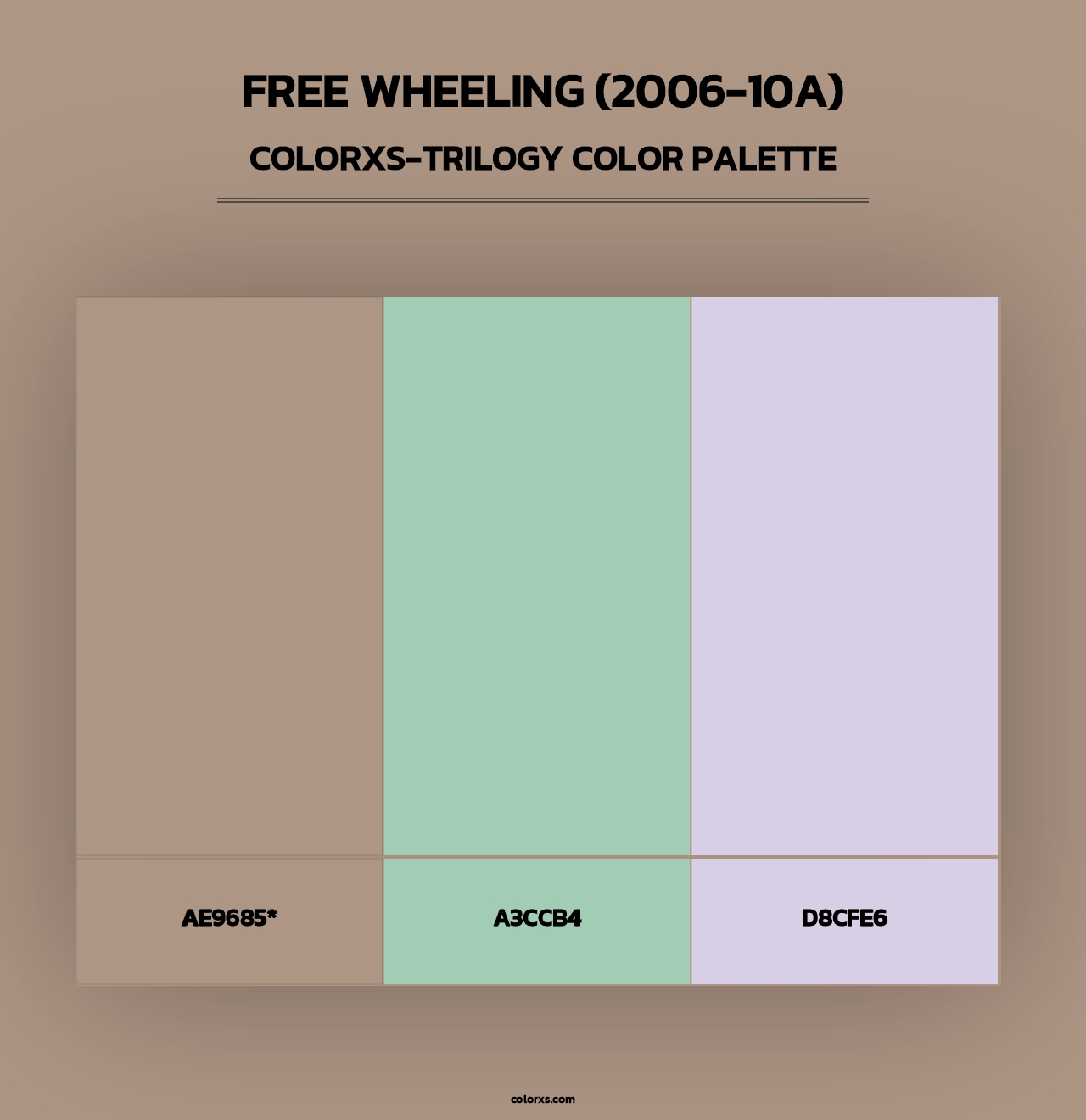 Free Wheeling (2006-10A) - Colorxs Trilogy Palette