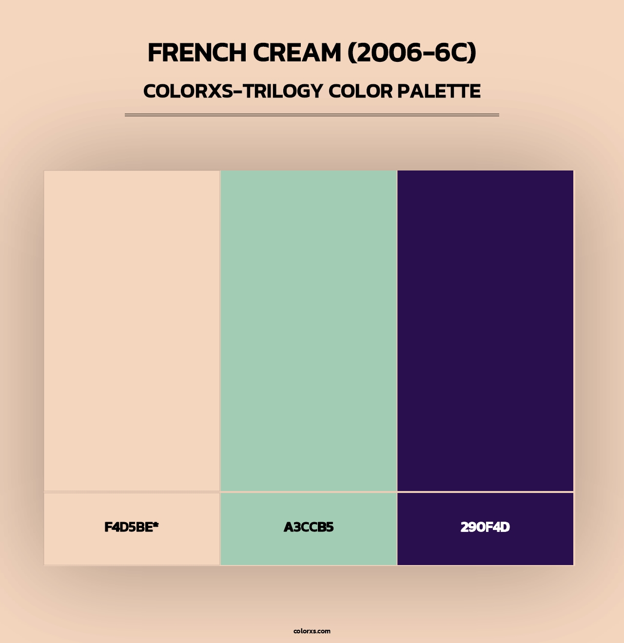 French Cream (2006-6C) - Colorxs Trilogy Palette