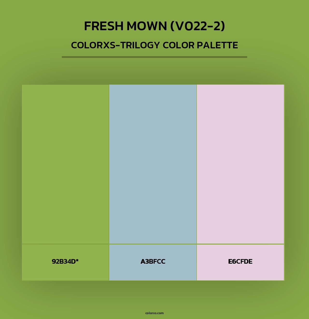 Fresh Mown (V022-2) - Colorxs Trilogy Palette