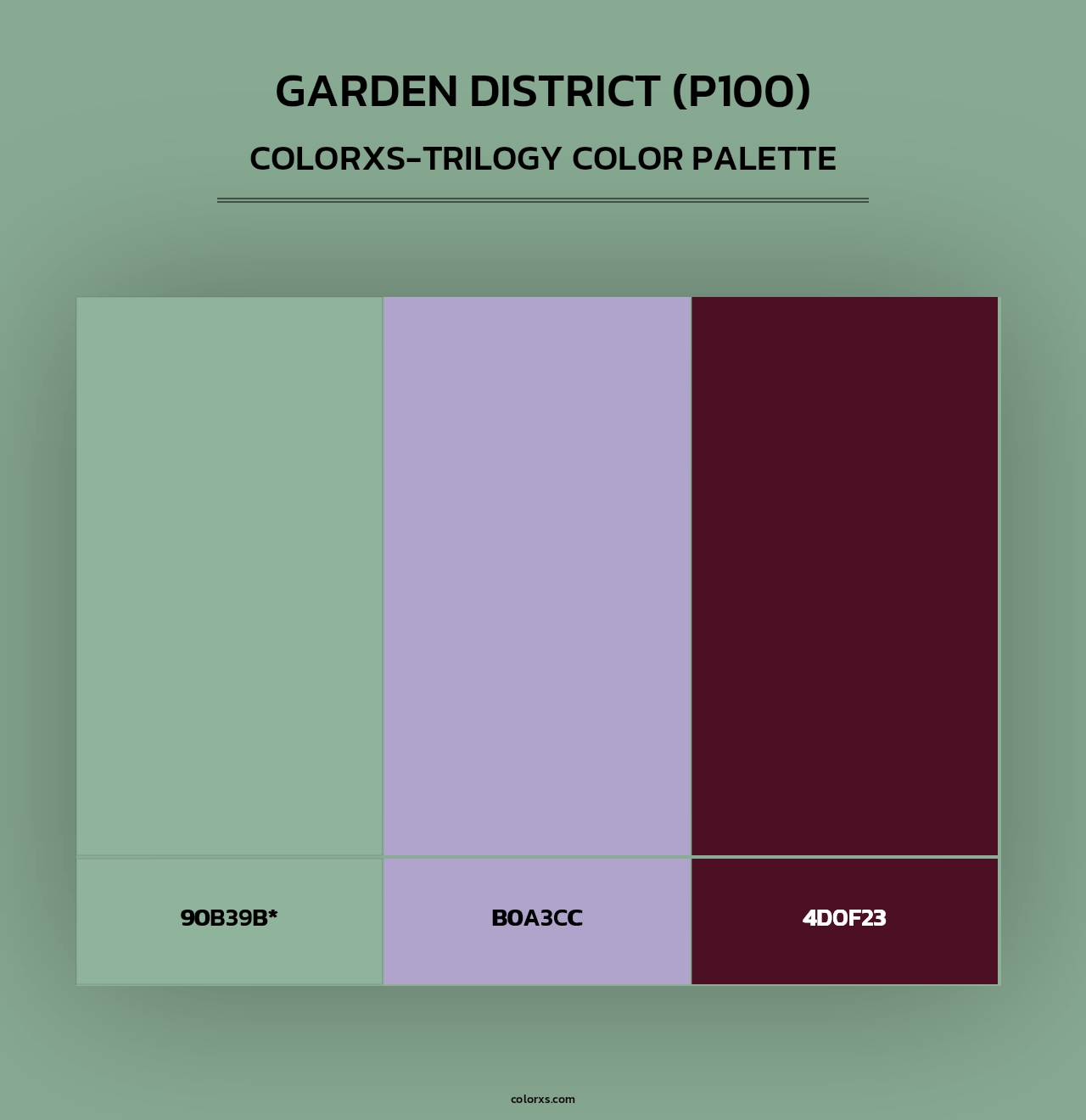 Garden District (P100) - Colorxs Trilogy Palette