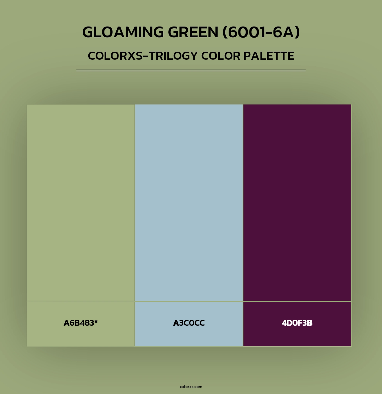 Gloaming Green (6001-6A) - Colorxs Trilogy Palette