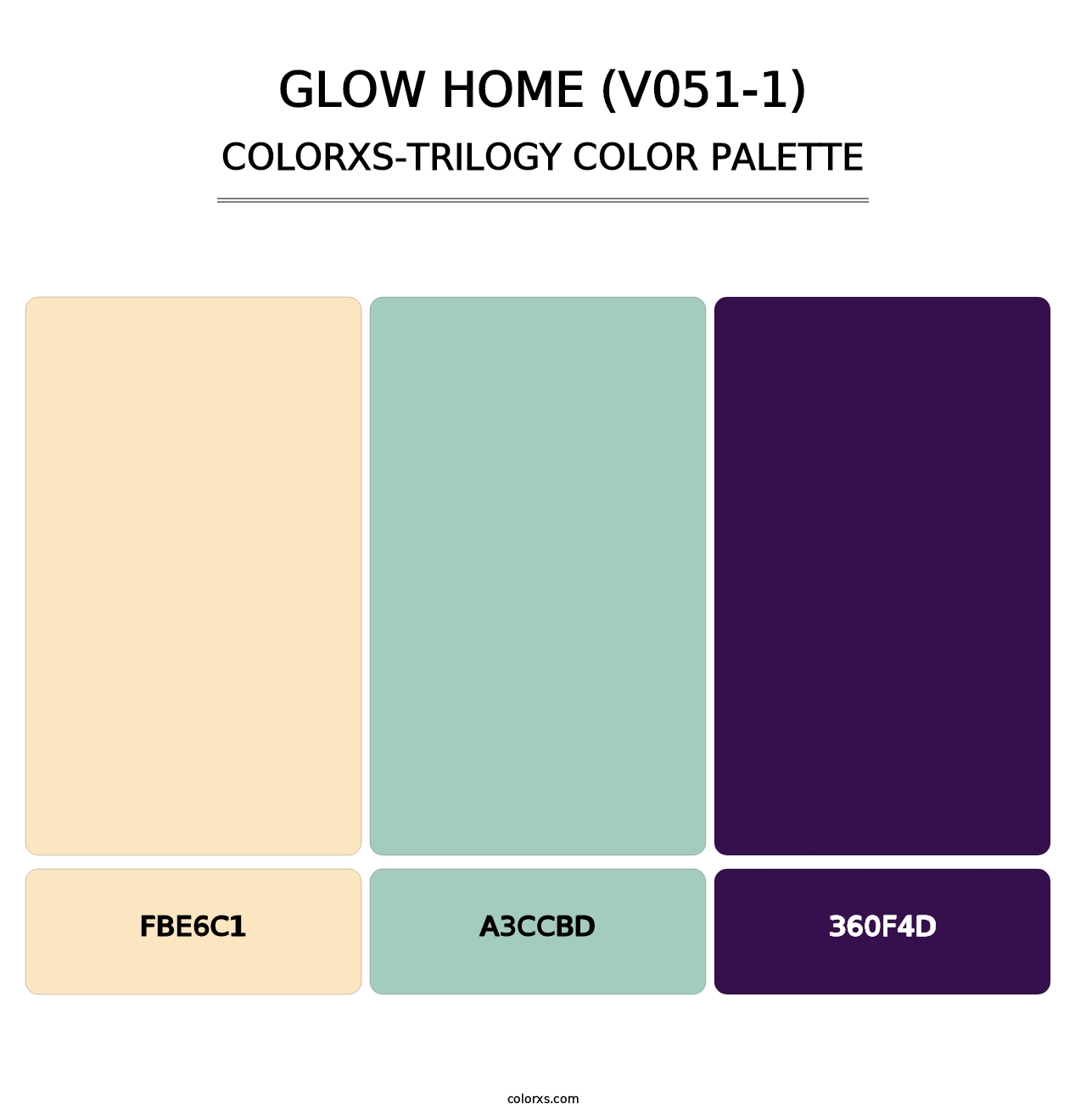 Glow Home (V051-1) - Colorxs Trilogy Palette