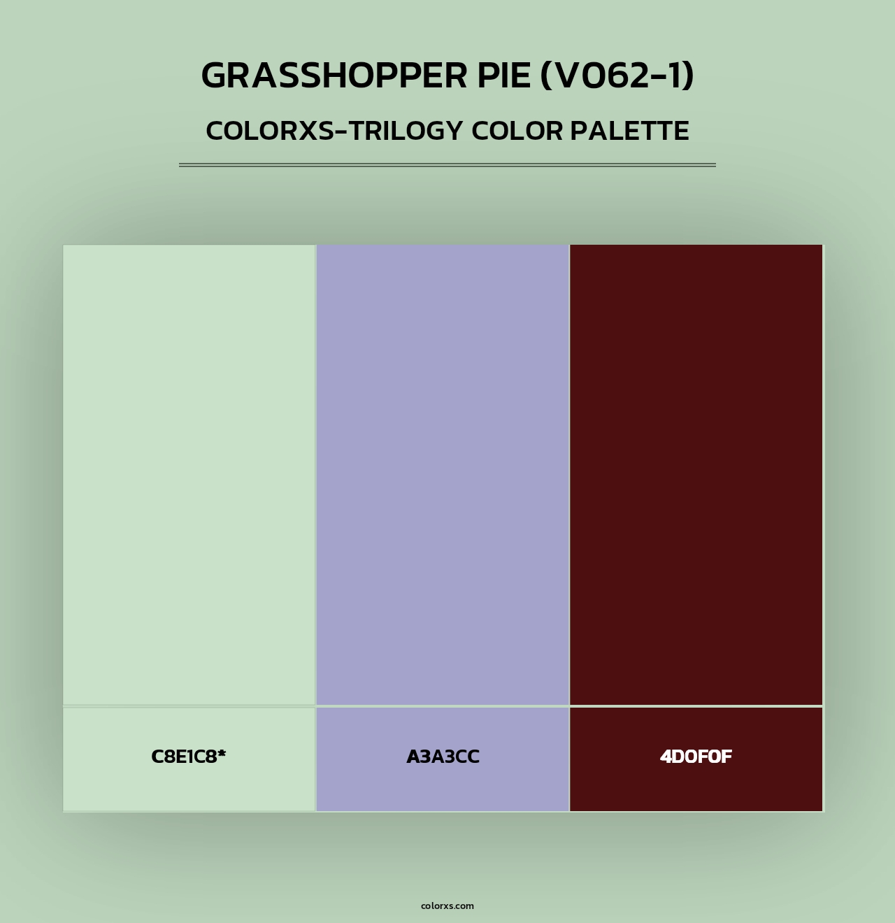 Grasshopper Pie (V062-1) - Colorxs Trilogy Palette