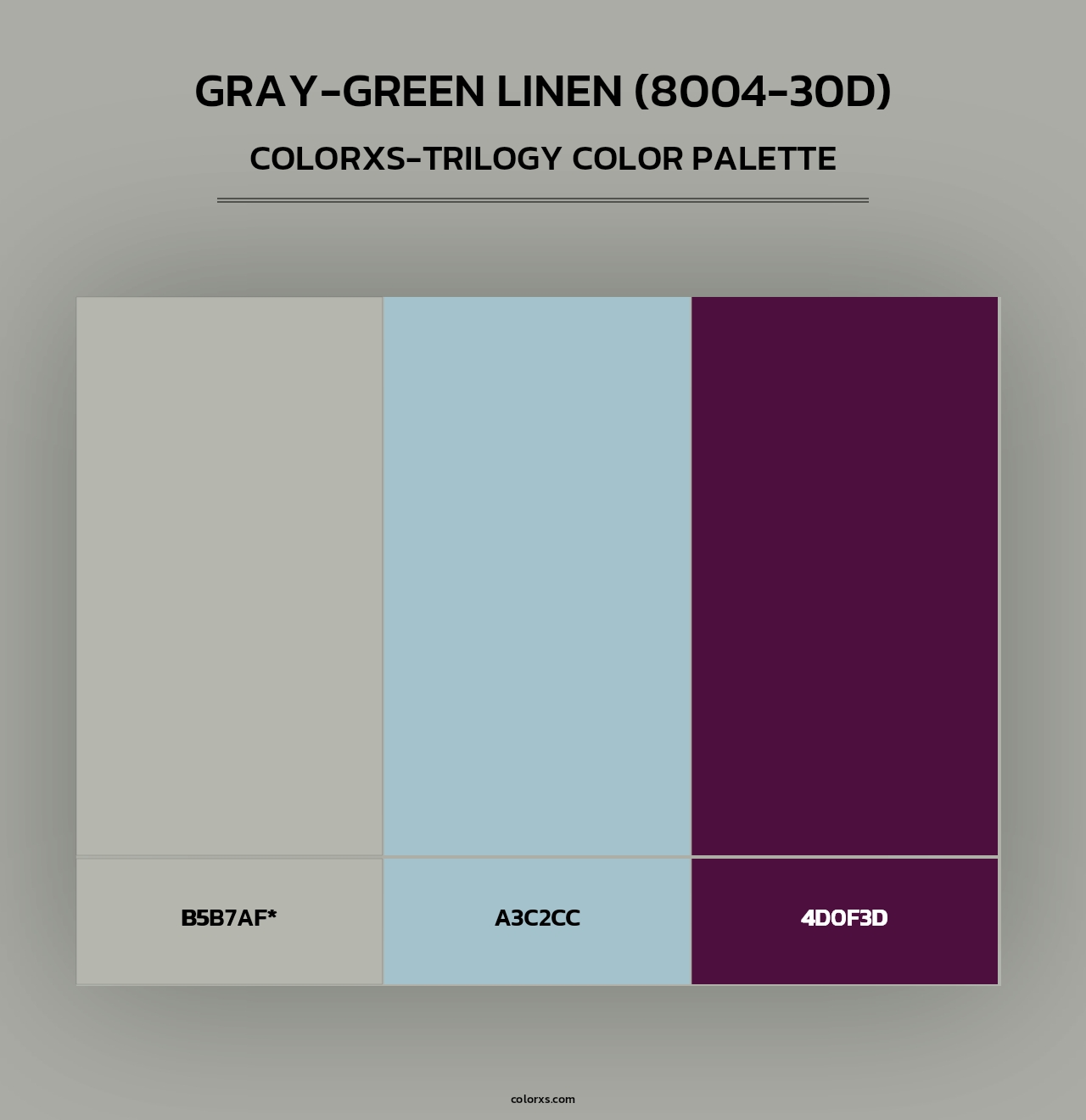 Gray-Green Linen (8004-30D) - Colorxs Trilogy Palette