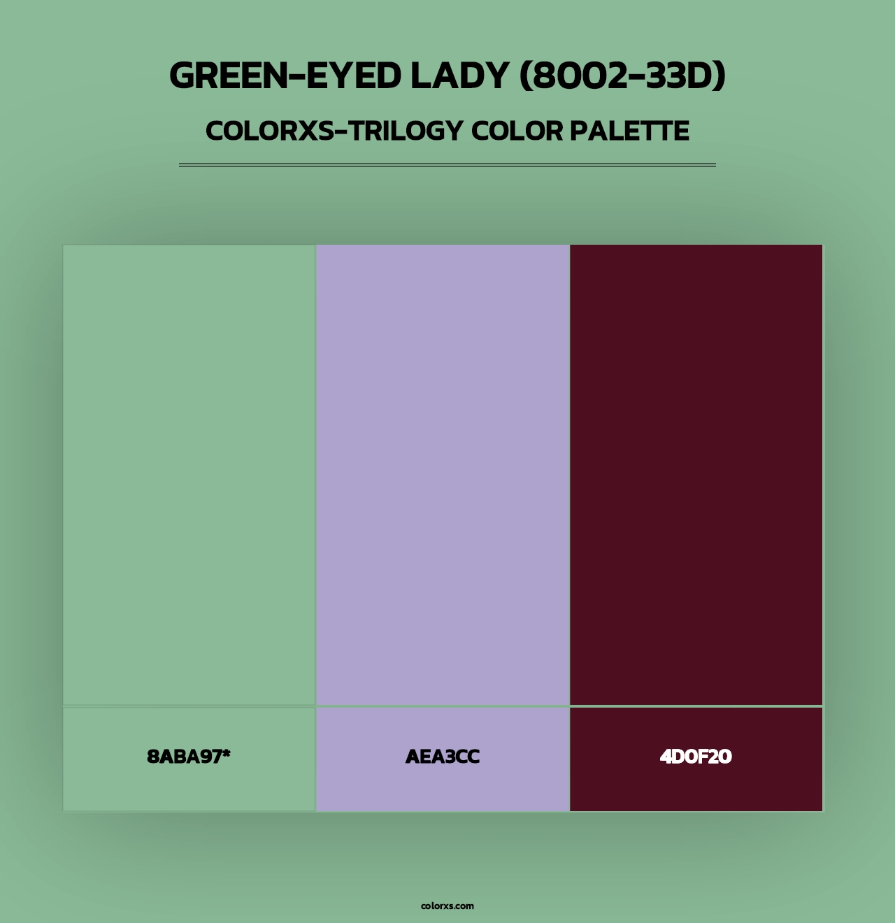 Green-Eyed Lady (8002-33D) - Colorxs Trilogy Palette