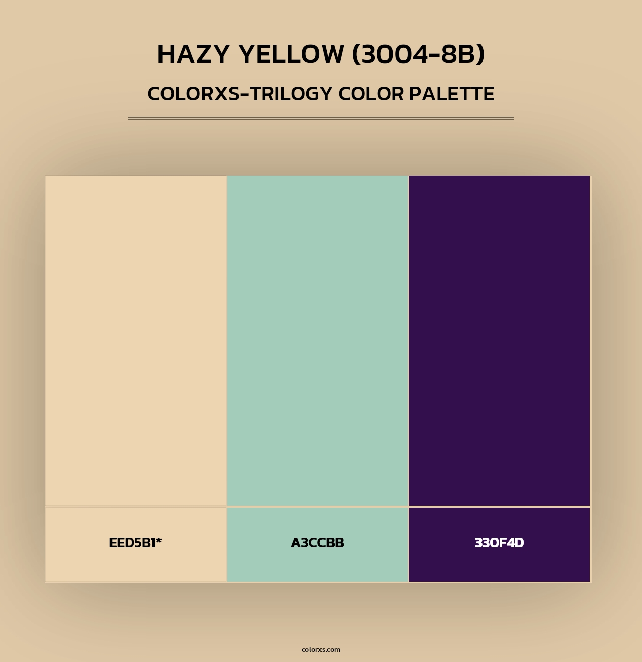 Hazy Yellow (3004-8B) - Colorxs Trilogy Palette