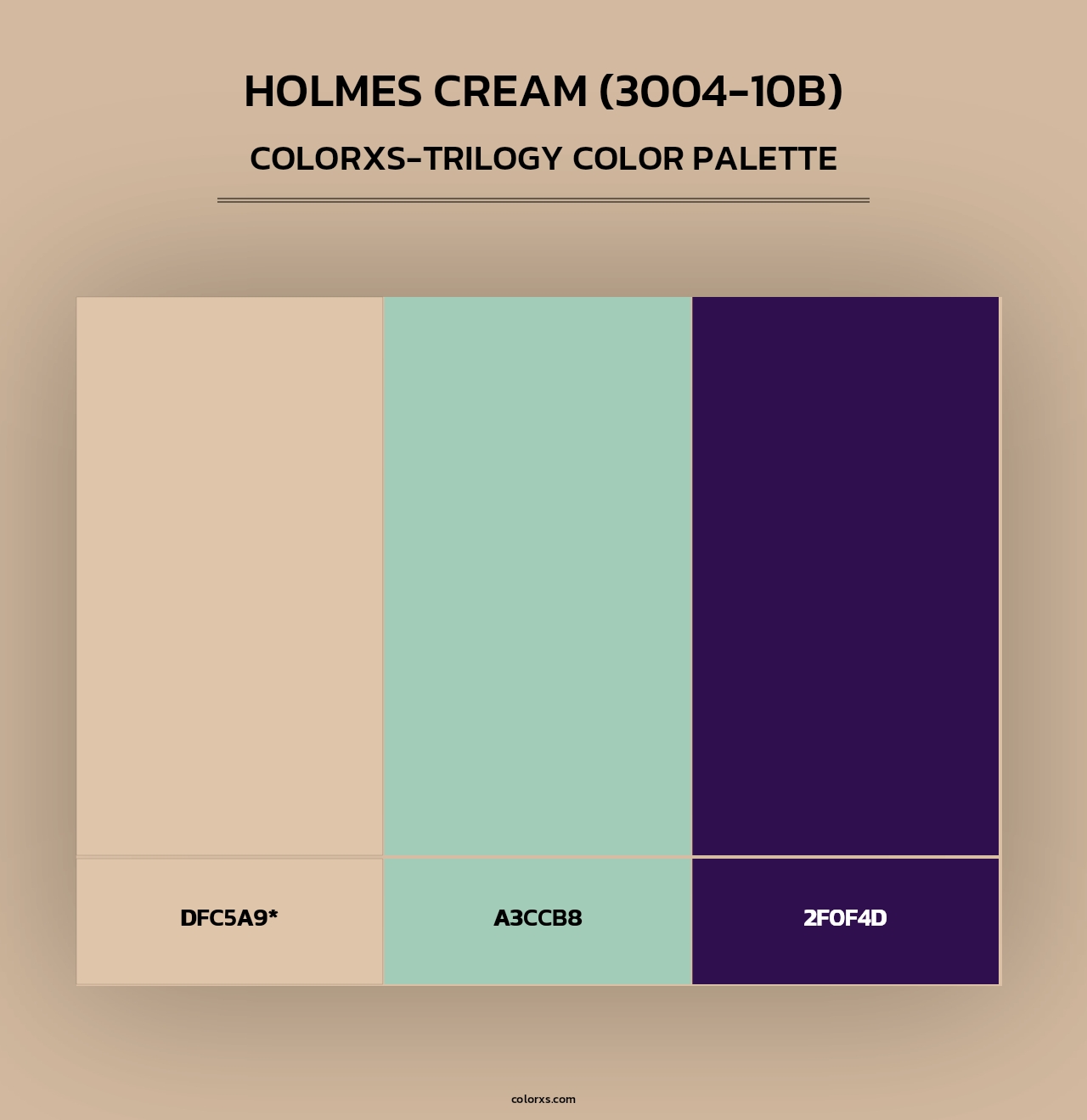 Holmes Cream (3004-10B) - Colorxs Trilogy Palette