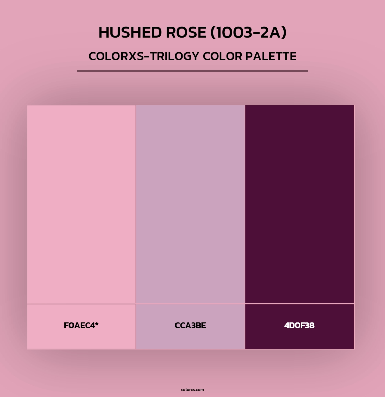 Hushed Rose (1003-2A) - Colorxs Trilogy Palette