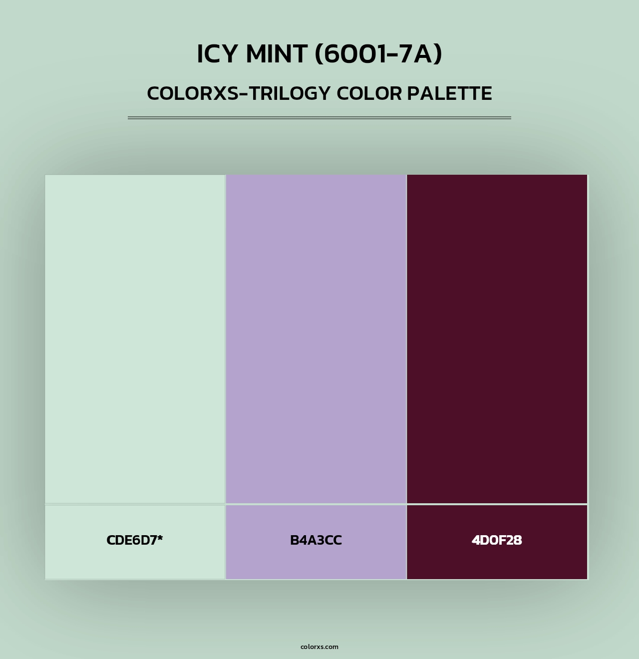 Icy Mint (6001-7A) - Colorxs Trilogy Palette