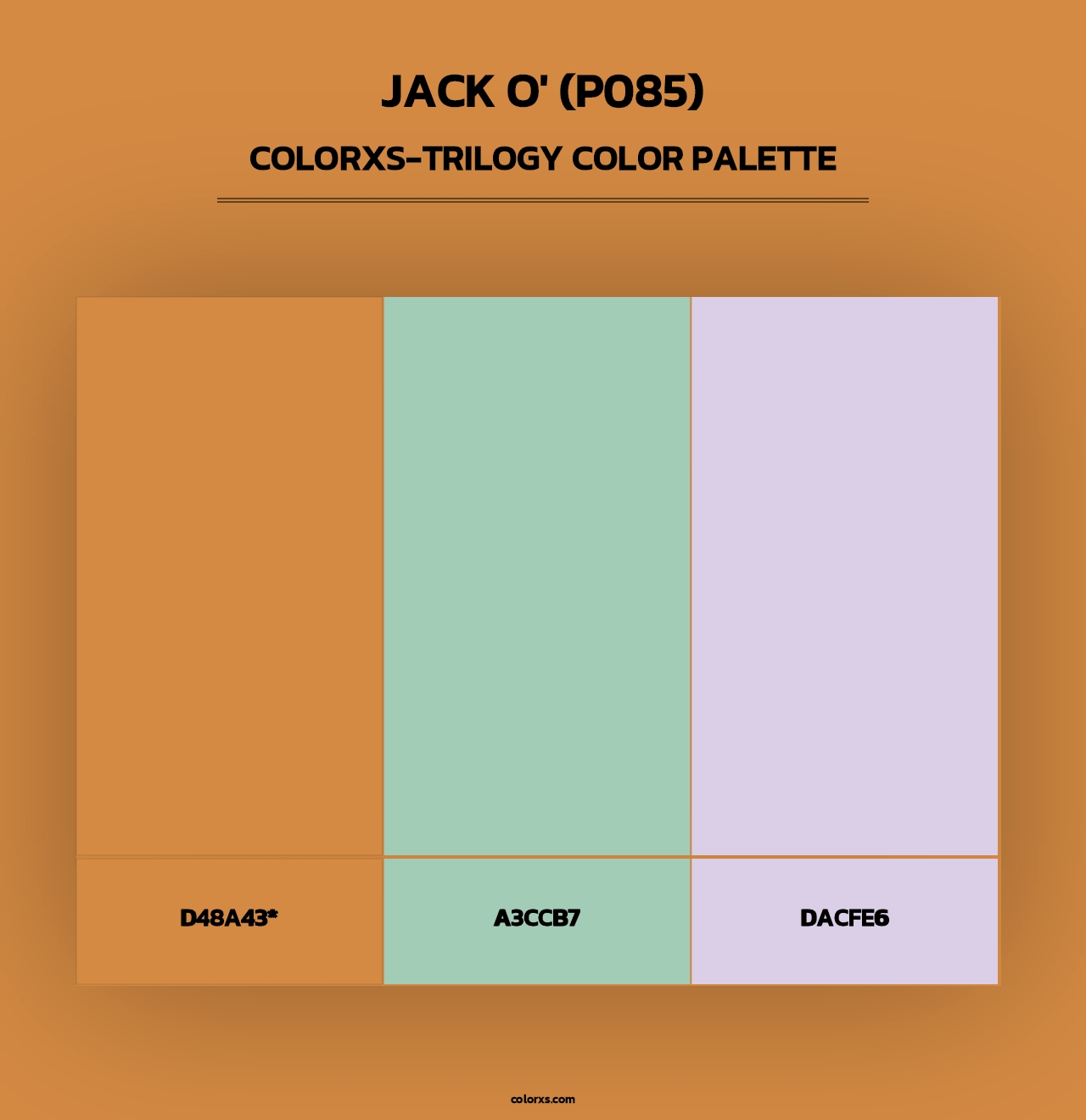Jack O' (P085) - Colorxs Trilogy Palette