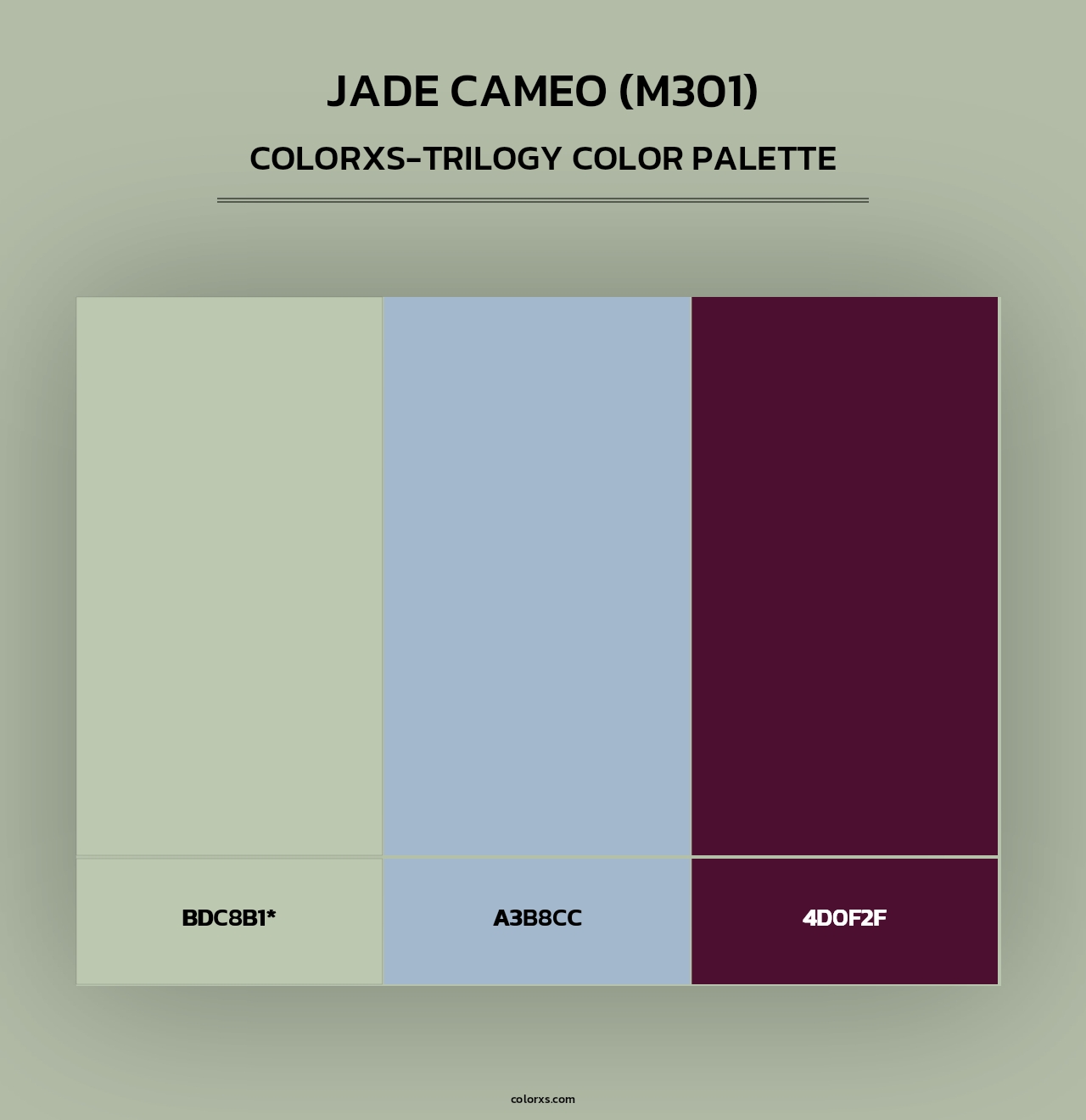 Jade Cameo (M301) - Colorxs Trilogy Palette