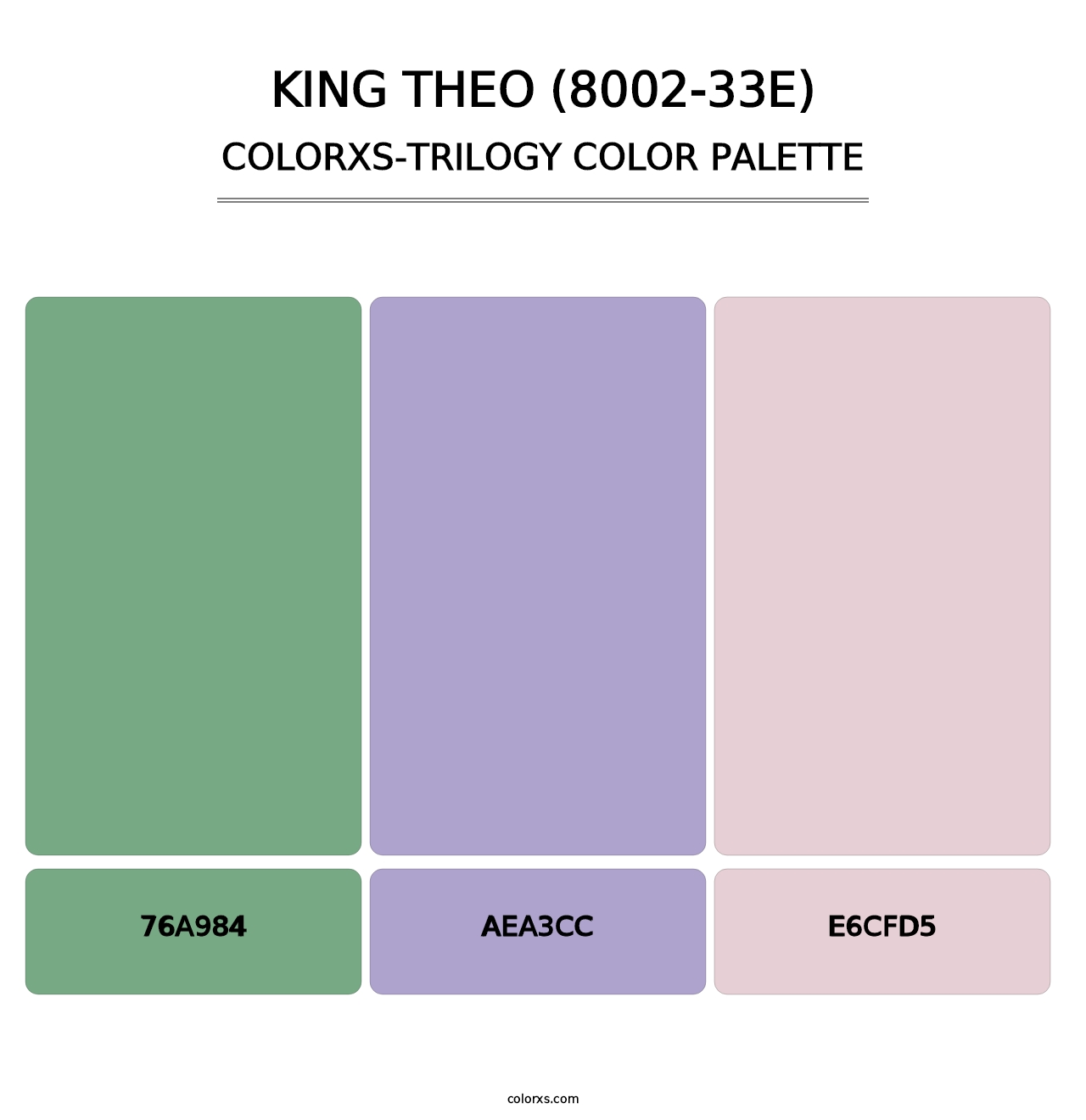 King Theo (8002-33E) - Colorxs Trilogy Palette