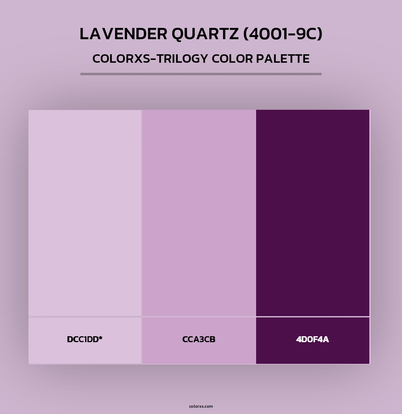 Lavender Quartz (4001-9C) - Colorxs Trilogy Palette