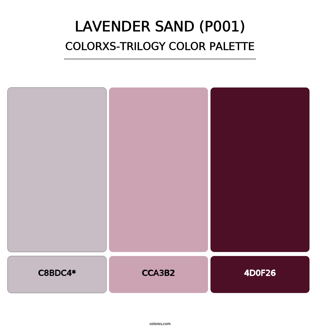 Lavender Sand (P001) - Colorxs Trilogy Palette