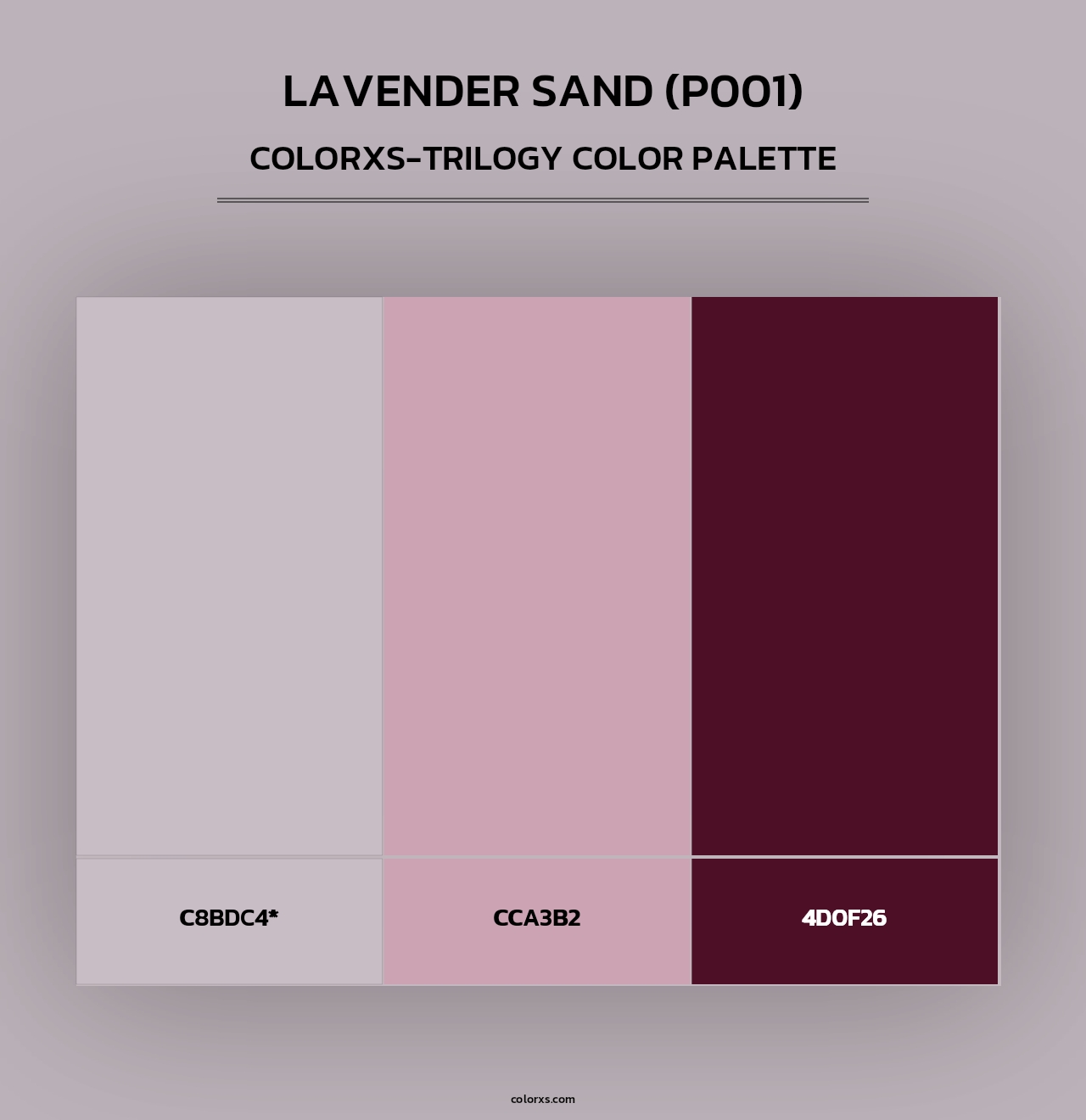 Lavender Sand (P001) - Colorxs Trilogy Palette