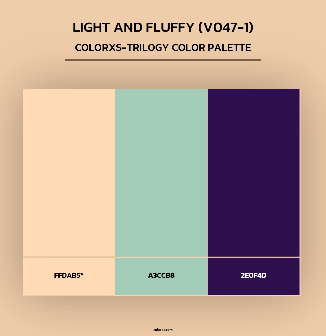Light and Fluffy (V047-1) - Colorxs Trilogy Palette