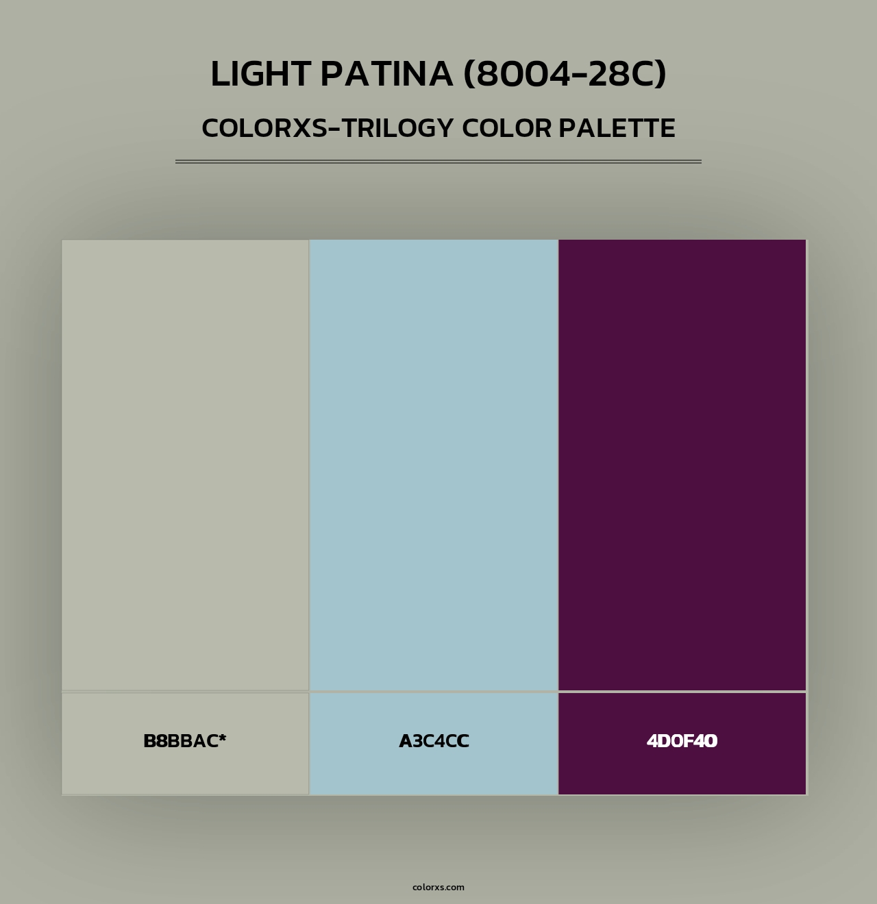 Light Patina (8004-28C) - Colorxs Trilogy Palette