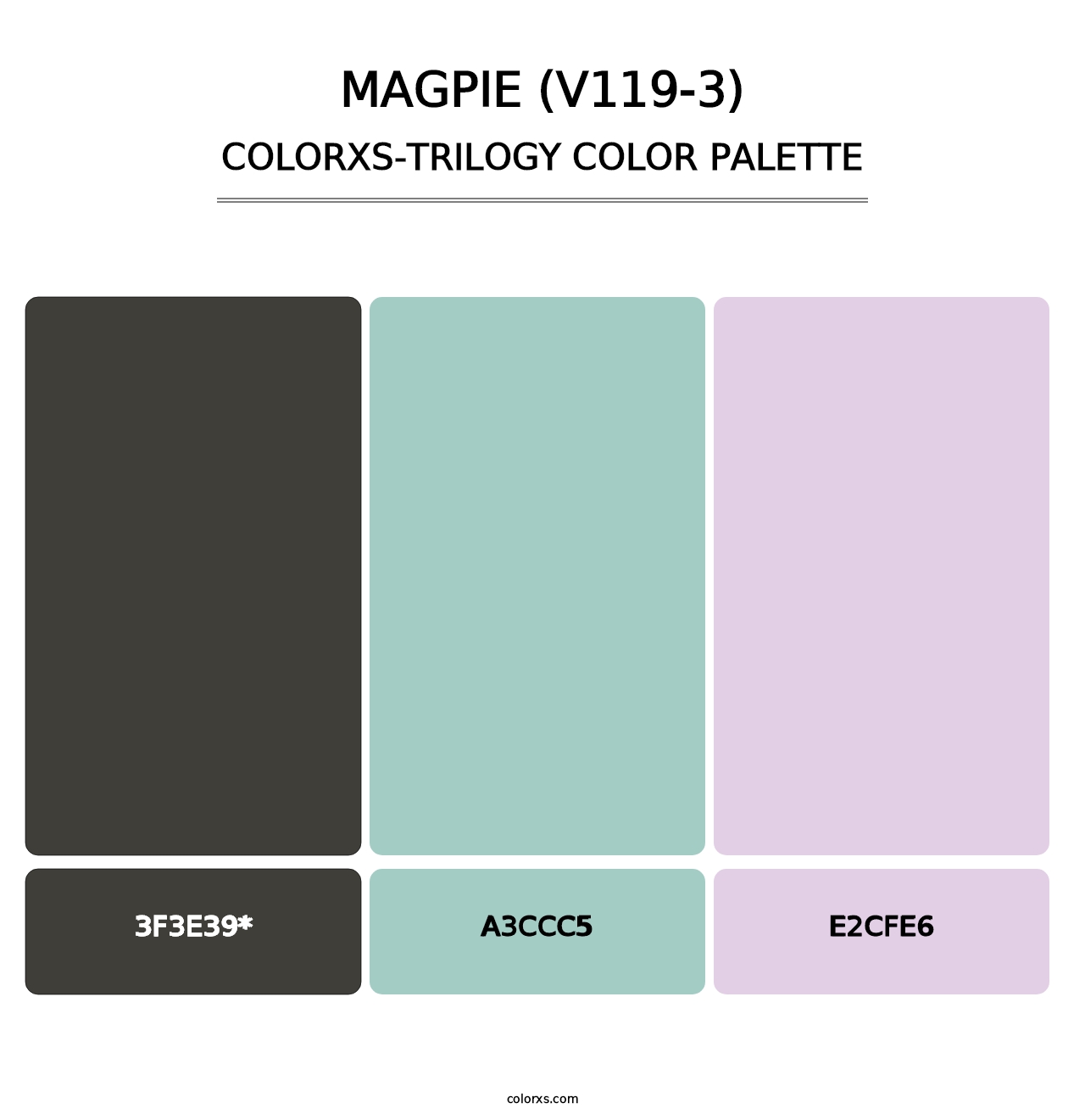 Magpie (V119-3) - Colorxs Trilogy Palette