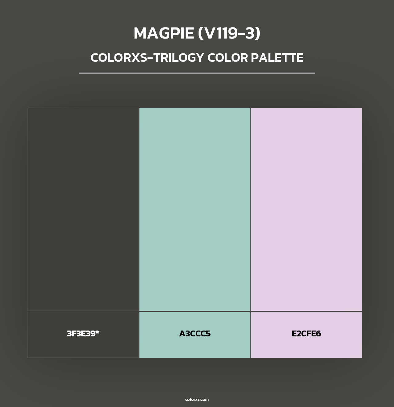 Magpie (V119-3) - Colorxs Trilogy Palette