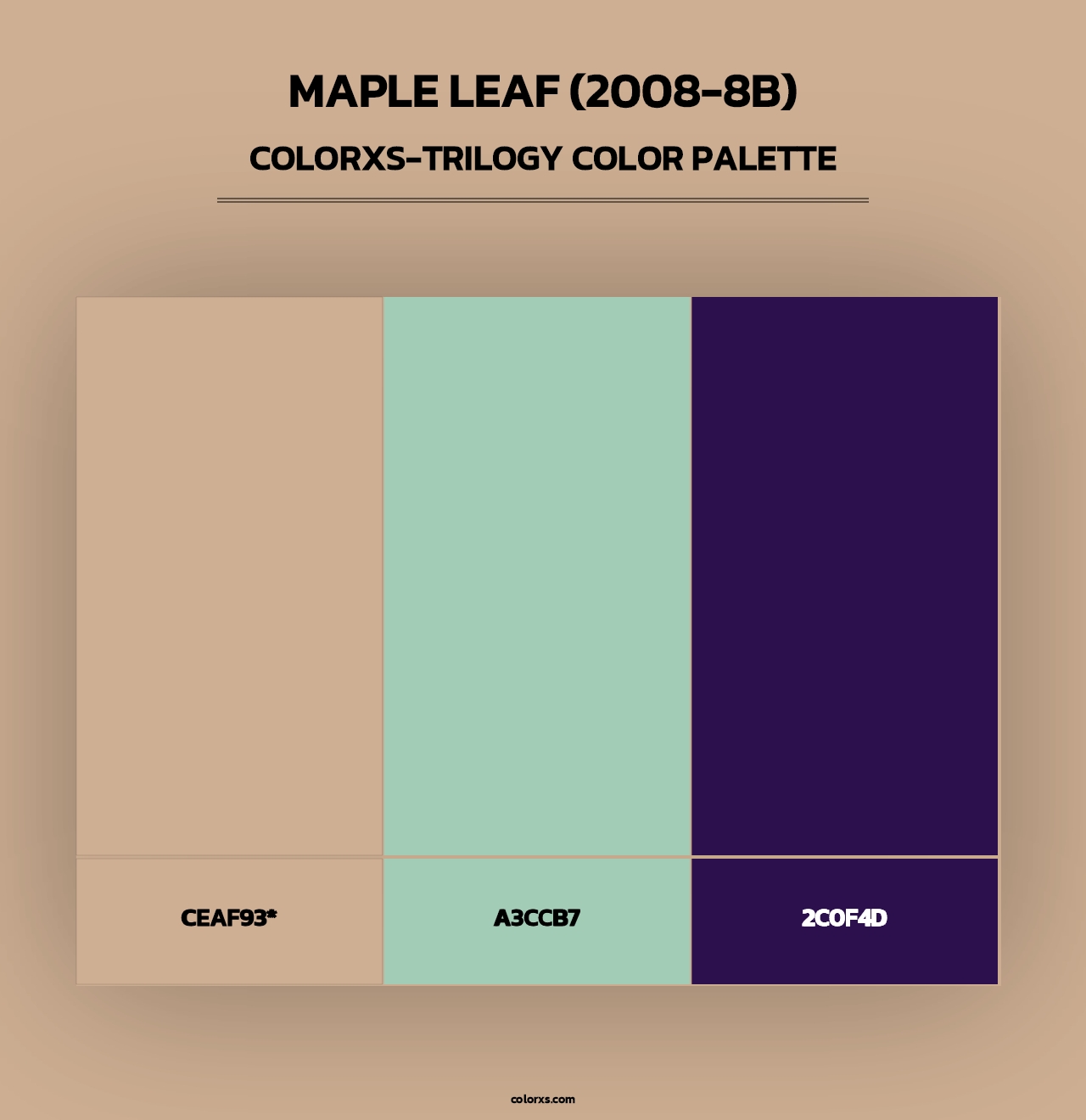 Maple Leaf (2008-8B) - Colorxs Trilogy Palette