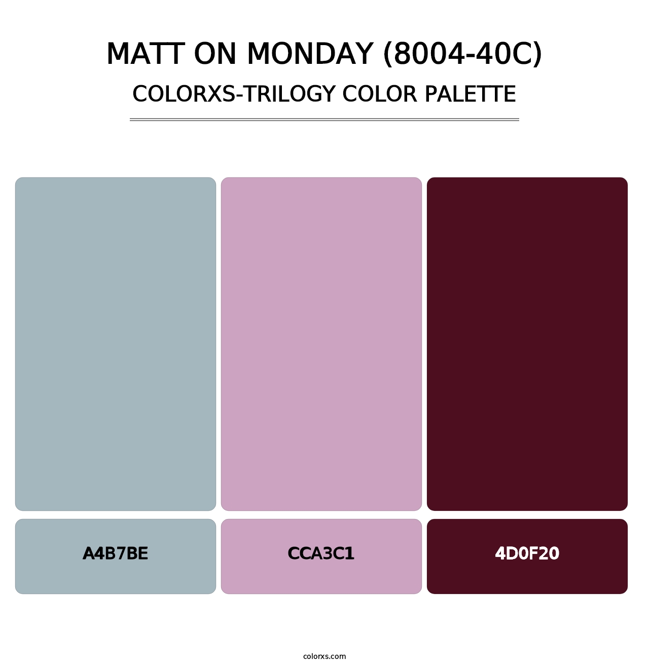 Matt on Monday (8004-40C) - Colorxs Trilogy Palette