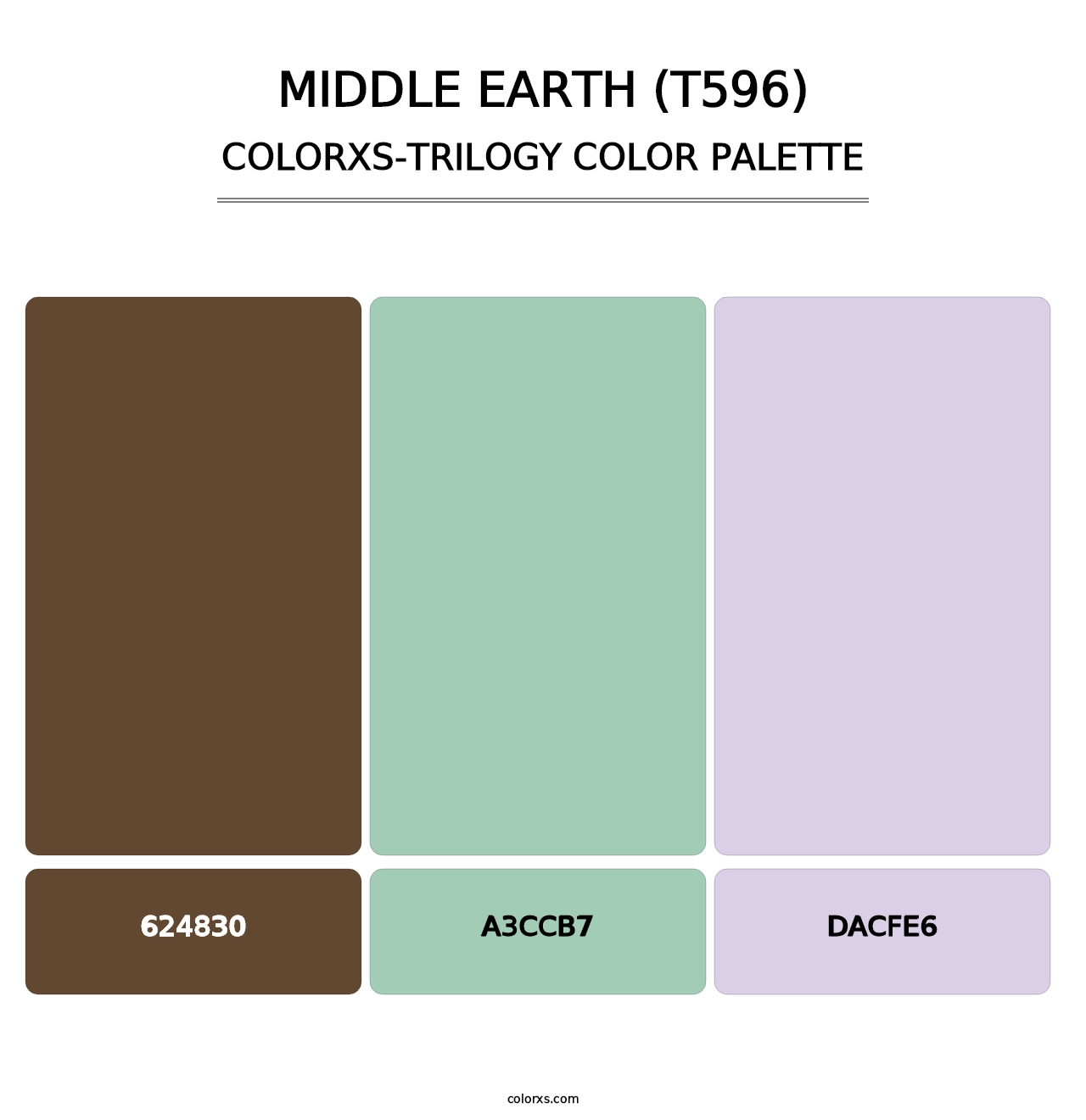Middle Earth (T596) - Colorxs Trilogy Palette