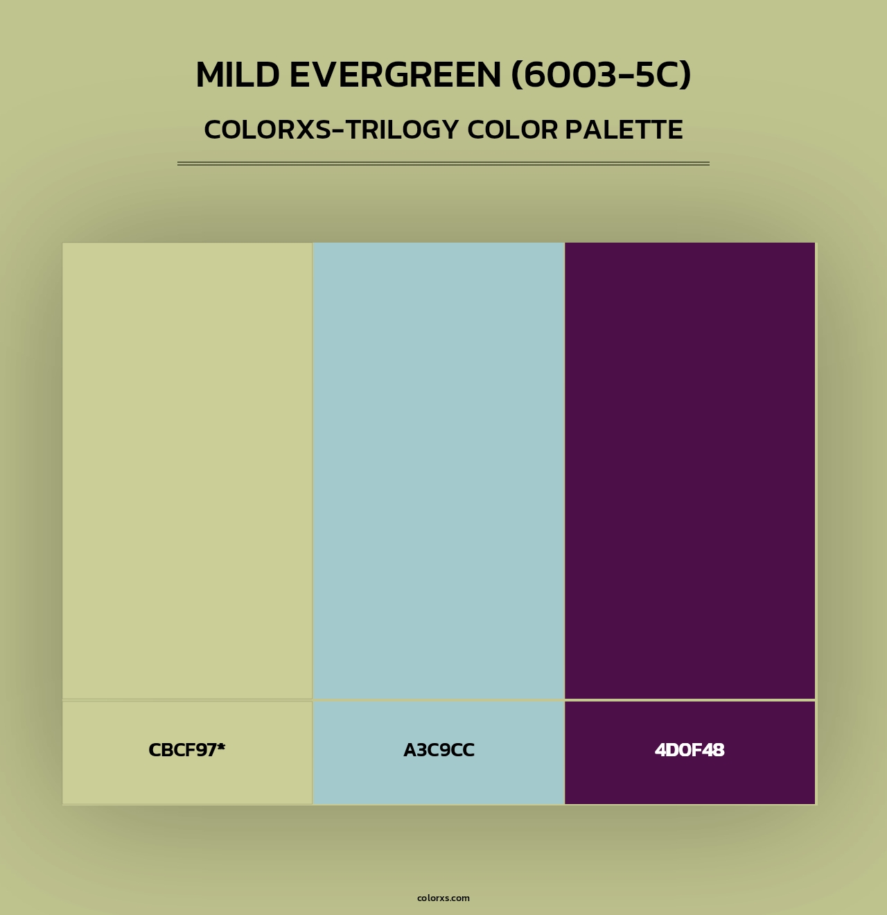 Mild Evergreen (6003-5C) - Colorxs Trilogy Palette