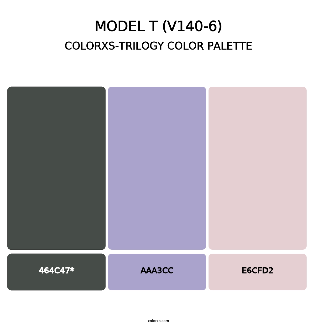 Model T (V140-6) - Colorxs Trilogy Palette