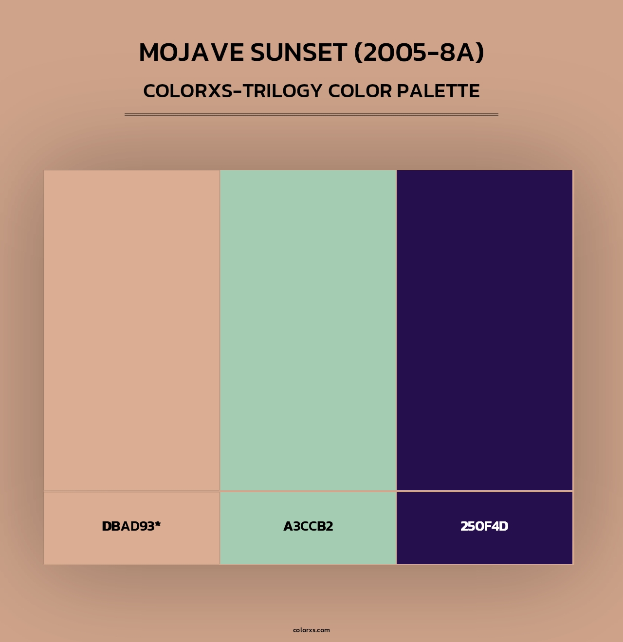 Mojave Sunset (2005-8A) - Colorxs Trilogy Palette