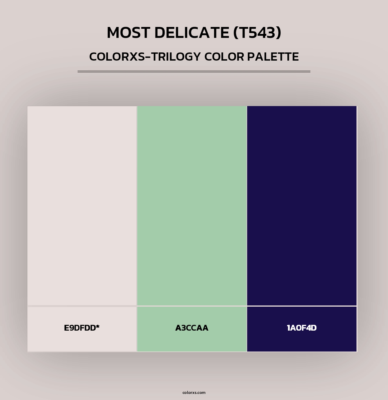 Most Delicate (T543) - Colorxs Trilogy Palette