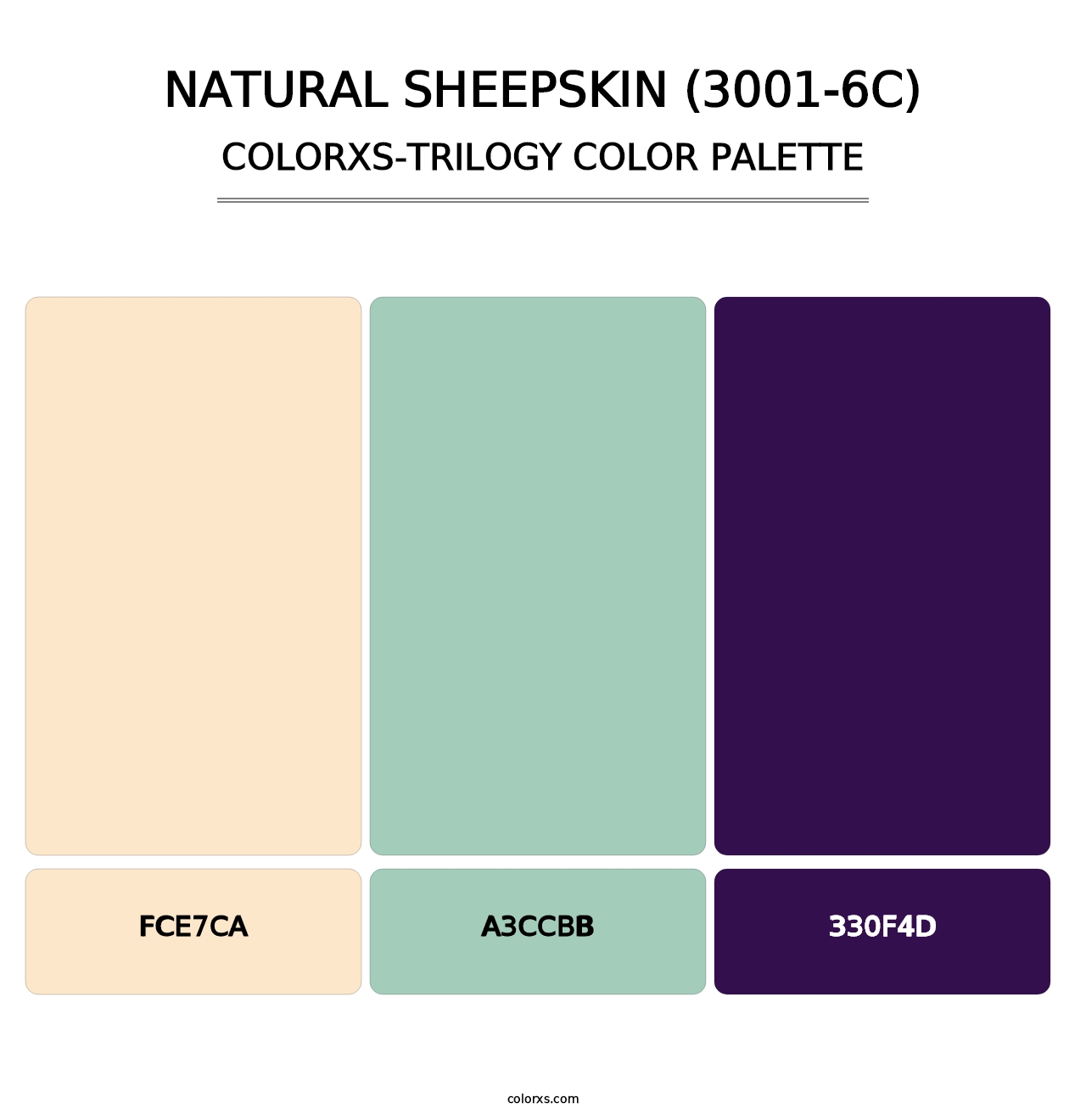 Natural Sheepskin (3001-6C) - Colorxs Trilogy Palette