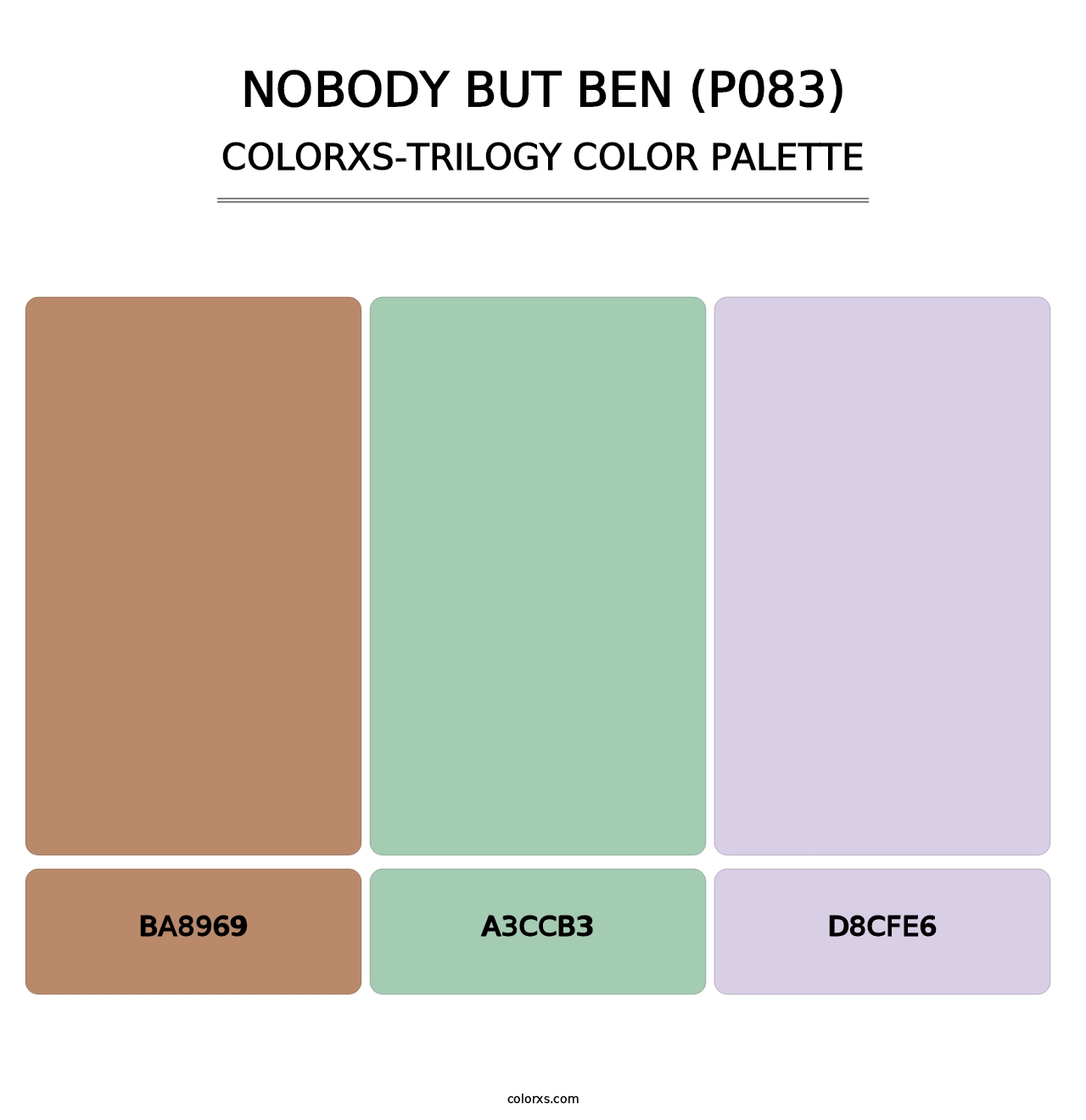 Nobody But Ben (P083) - Colorxs Trilogy Palette