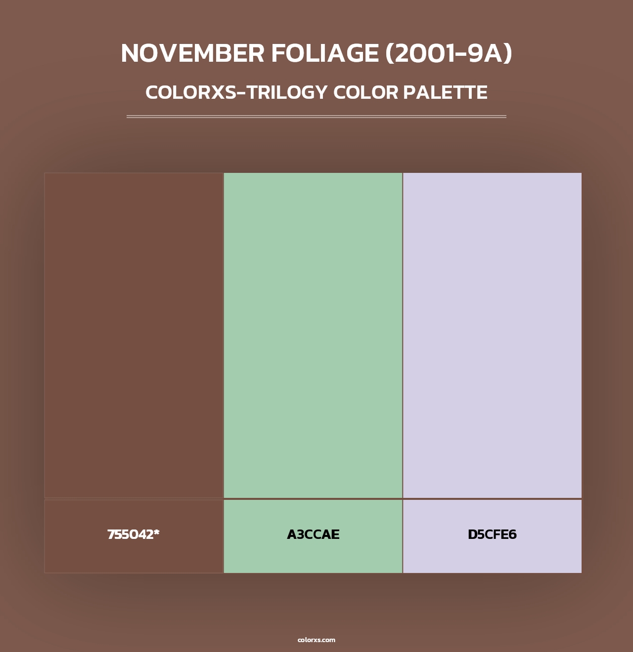 November Foliage (2001-9A) - Colorxs Trilogy Palette