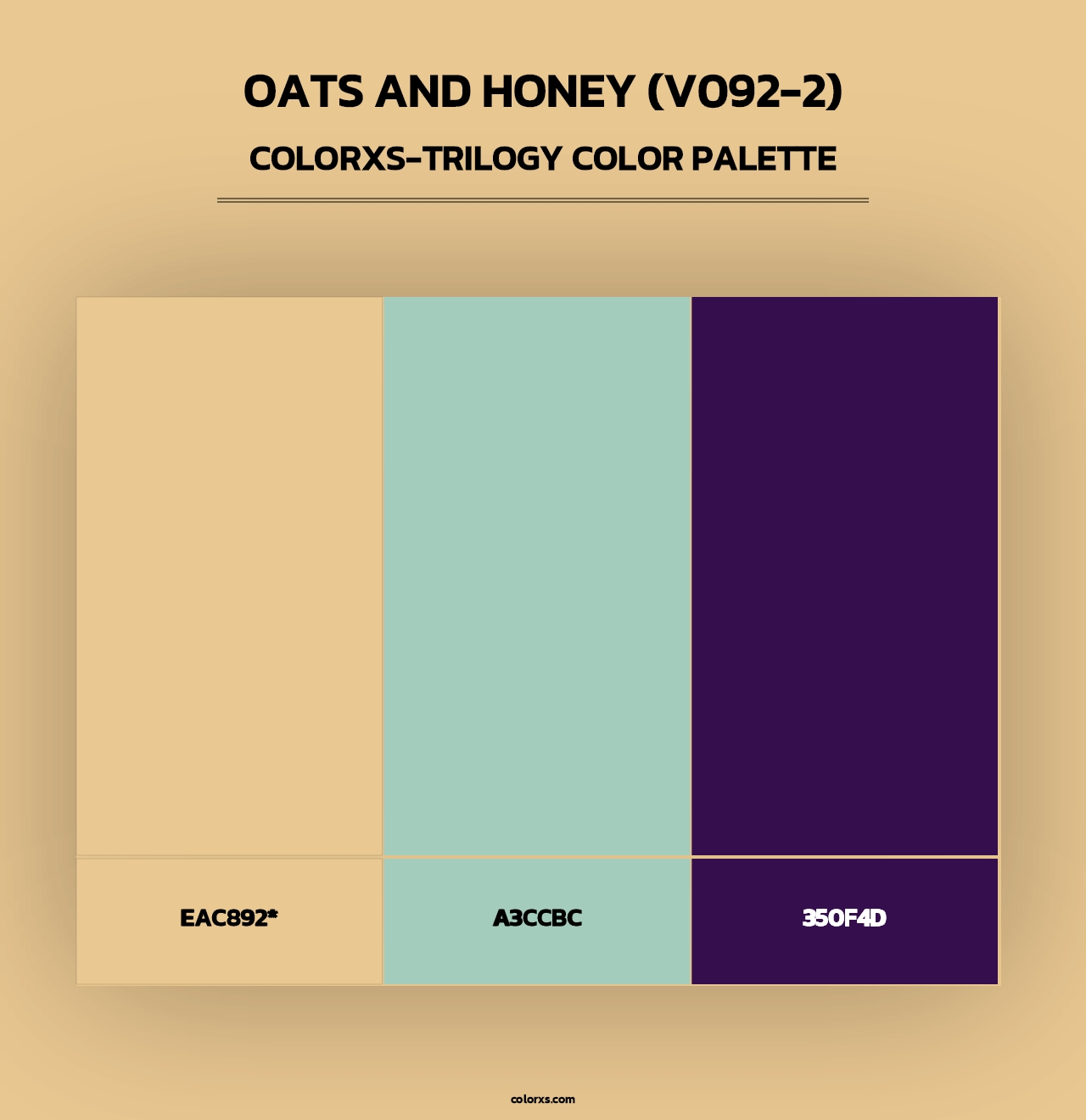 Oats and Honey (V092-2) - Colorxs Trilogy Palette