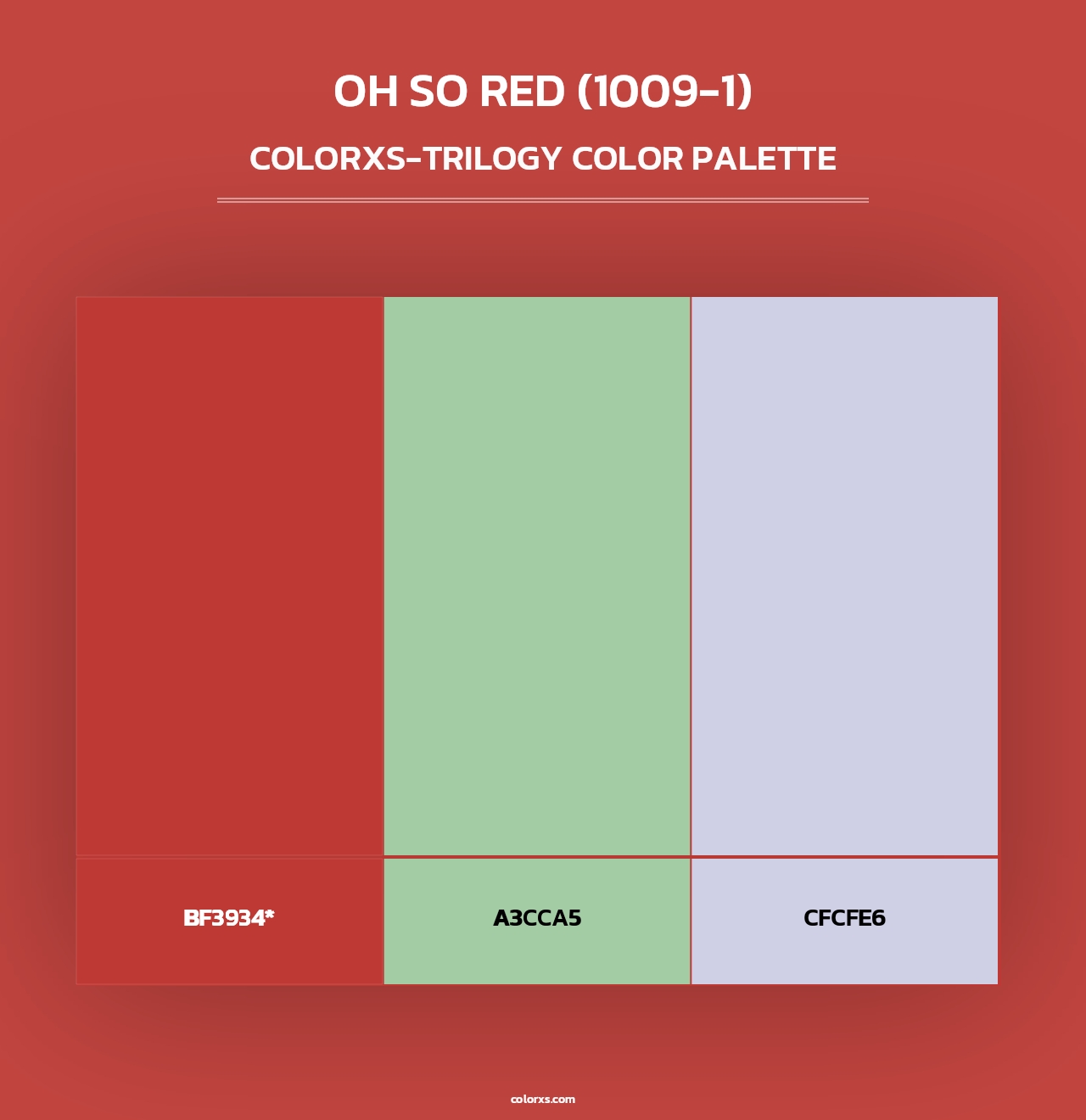 Oh So Red (1009-1) - Colorxs Trilogy Palette